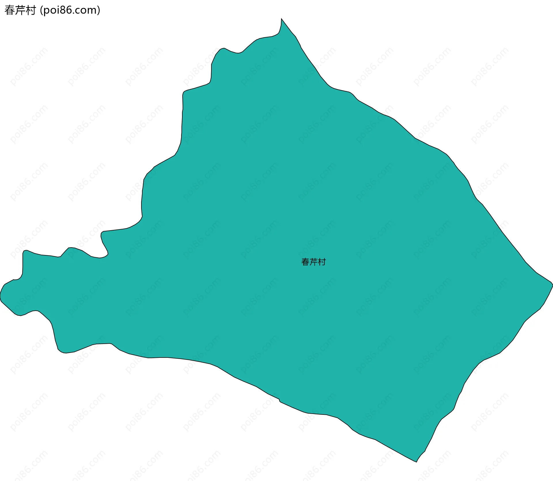 春芹村边界地图