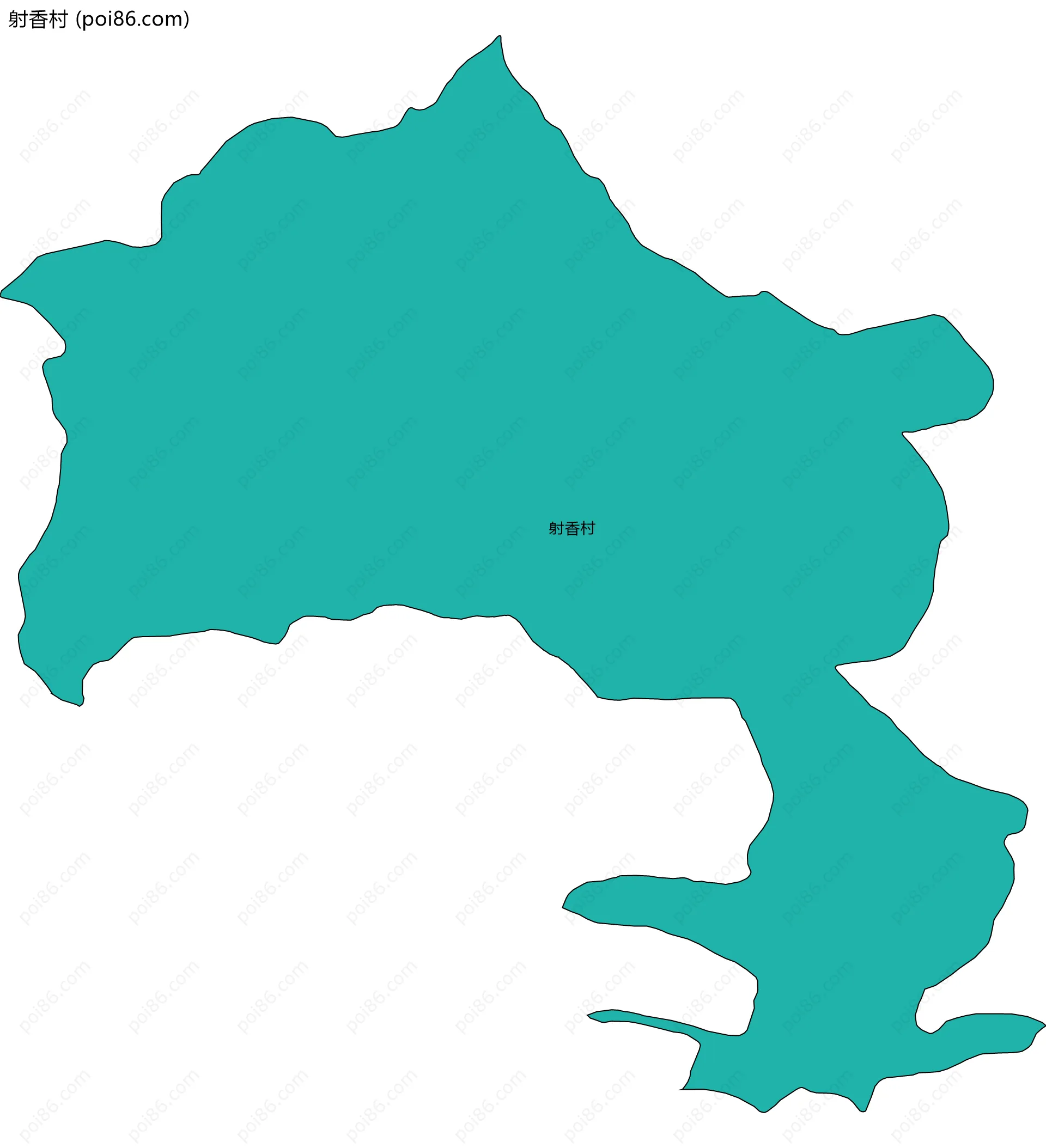 射香村边界地图