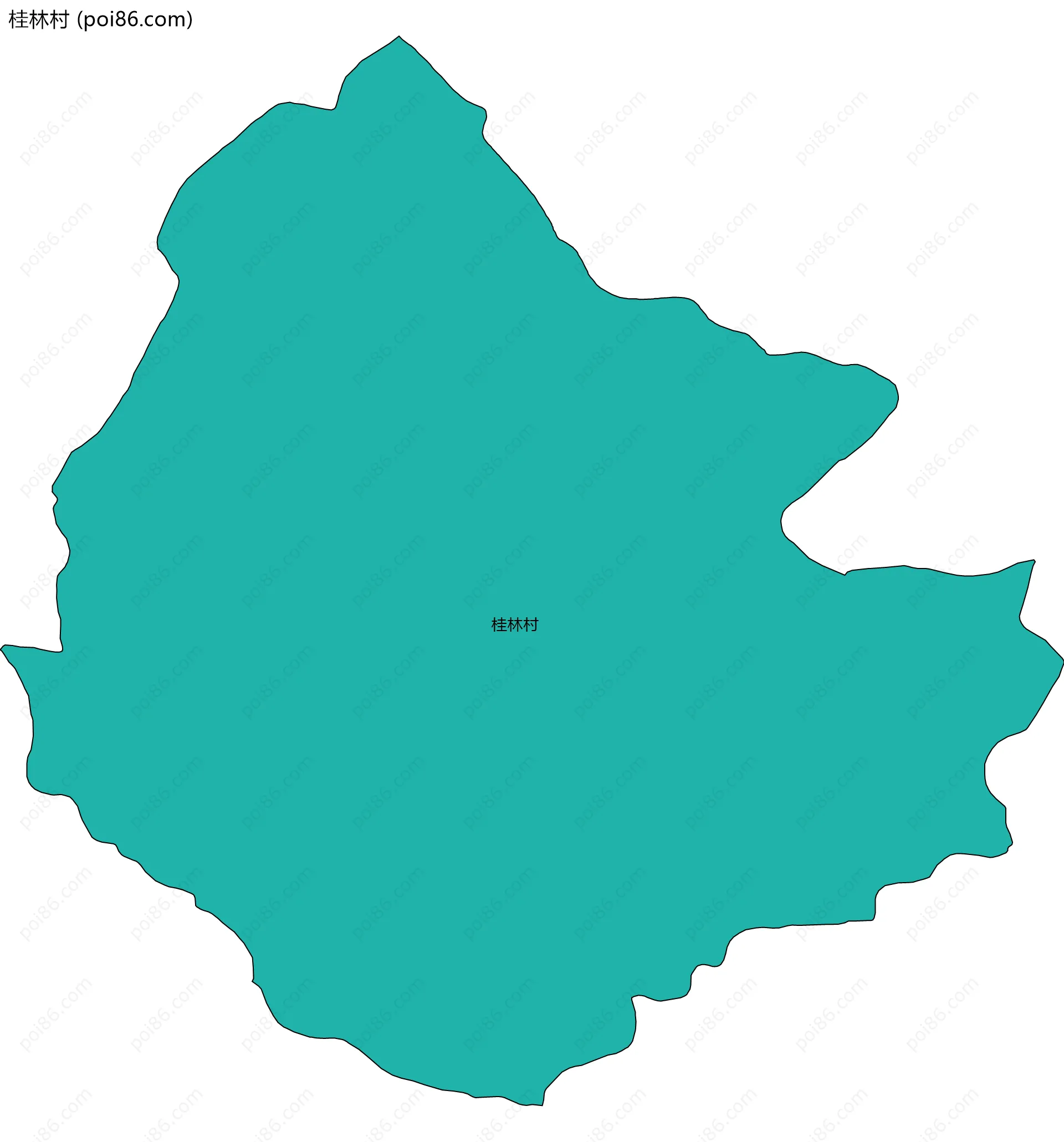 桂林村边界地图