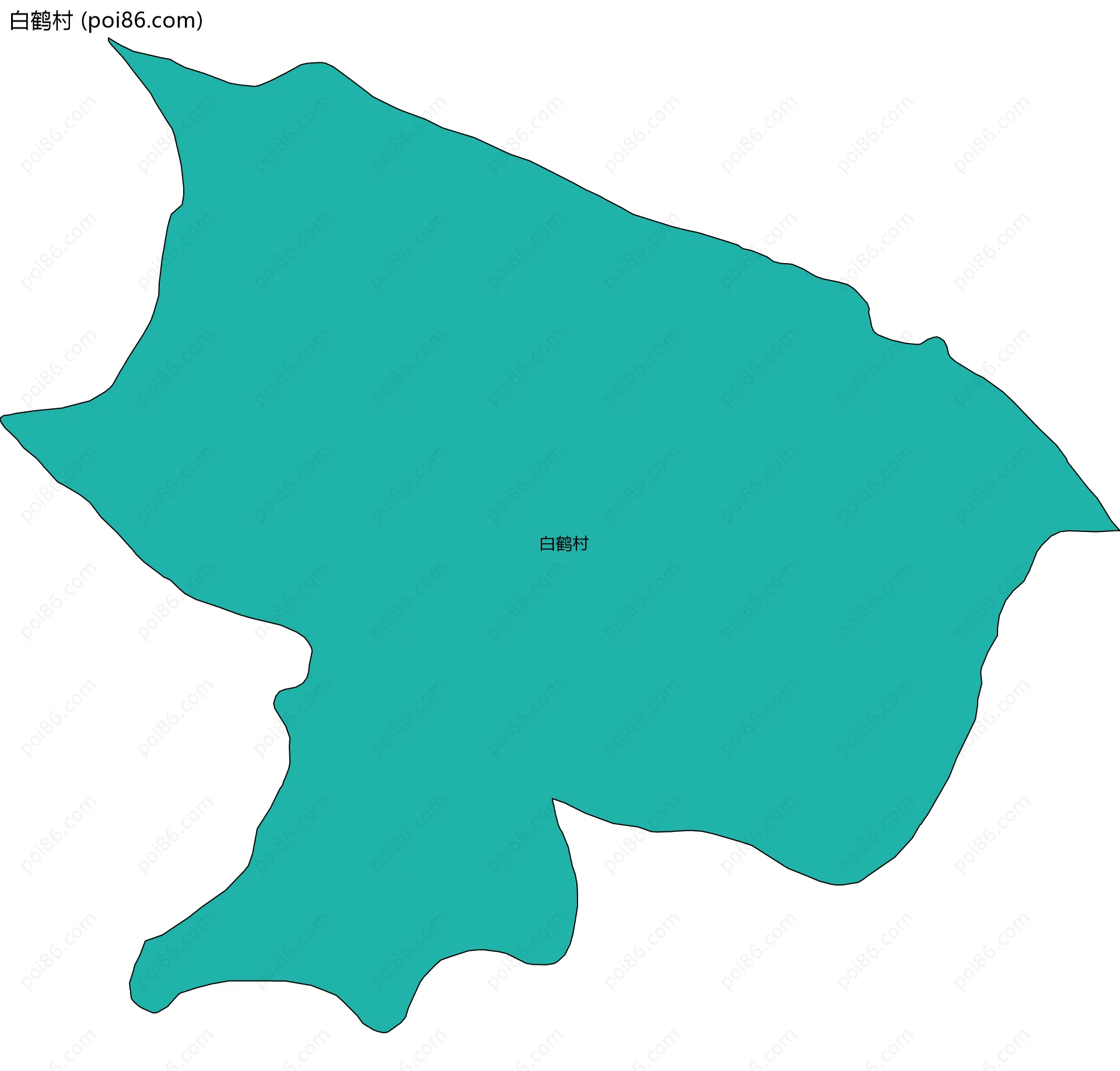 白鹤村边界地图