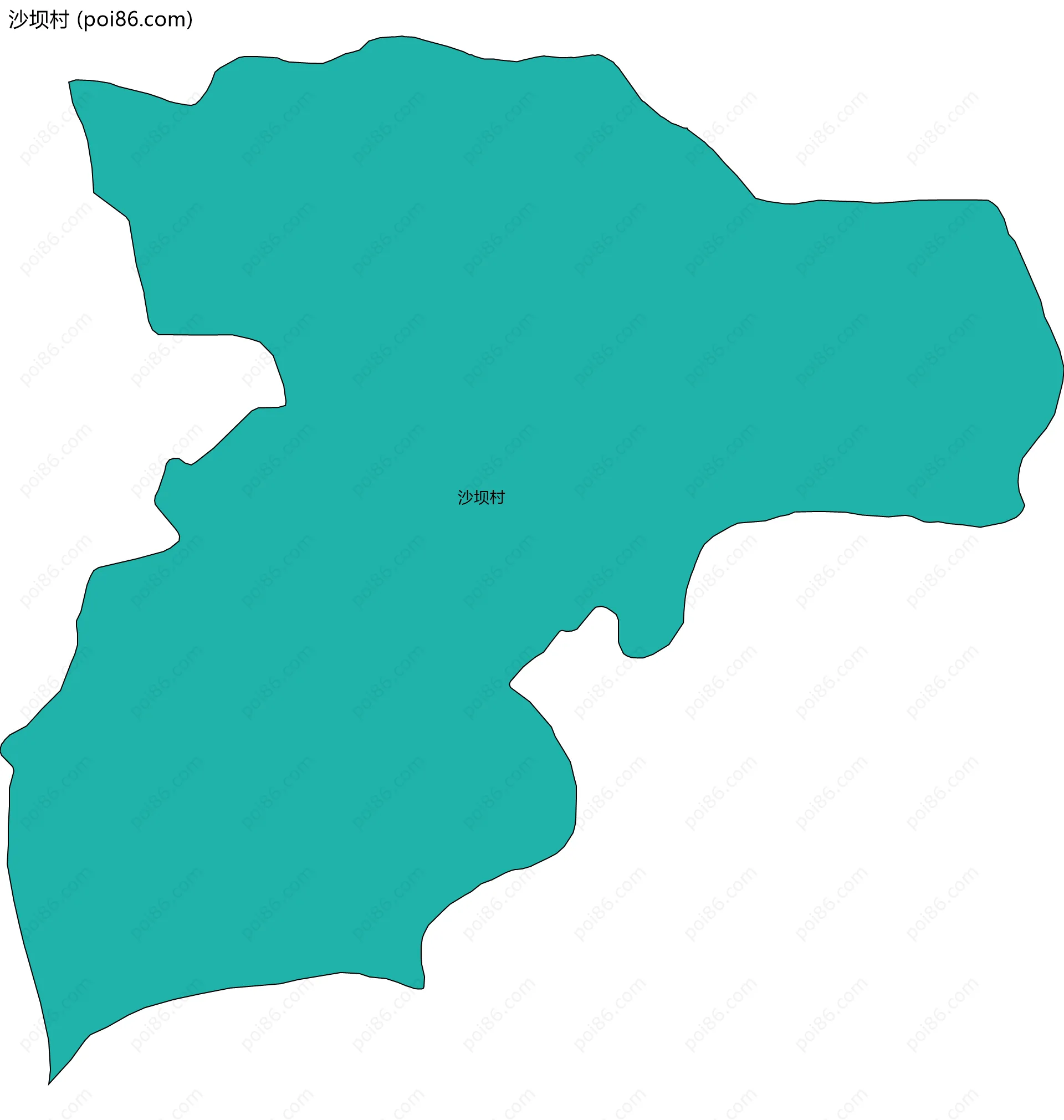 沙坝村边界地图