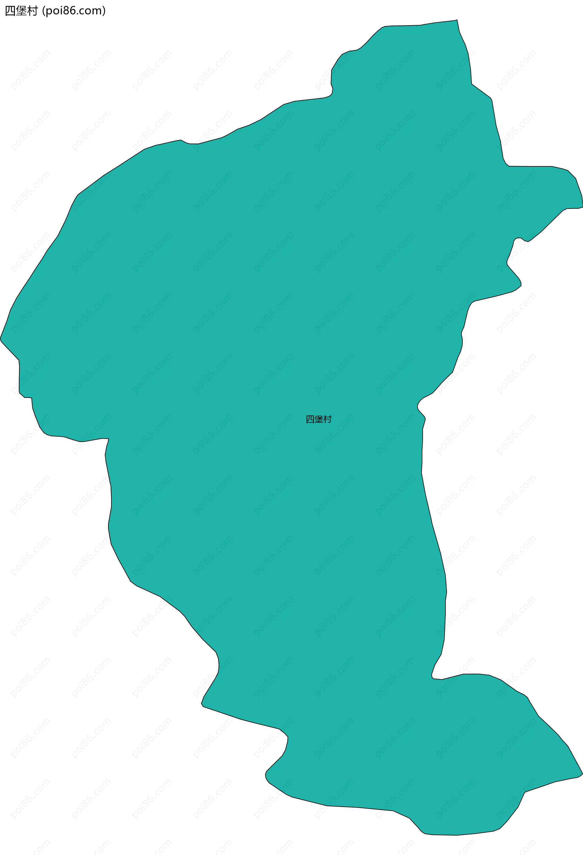 四堡村边界地图