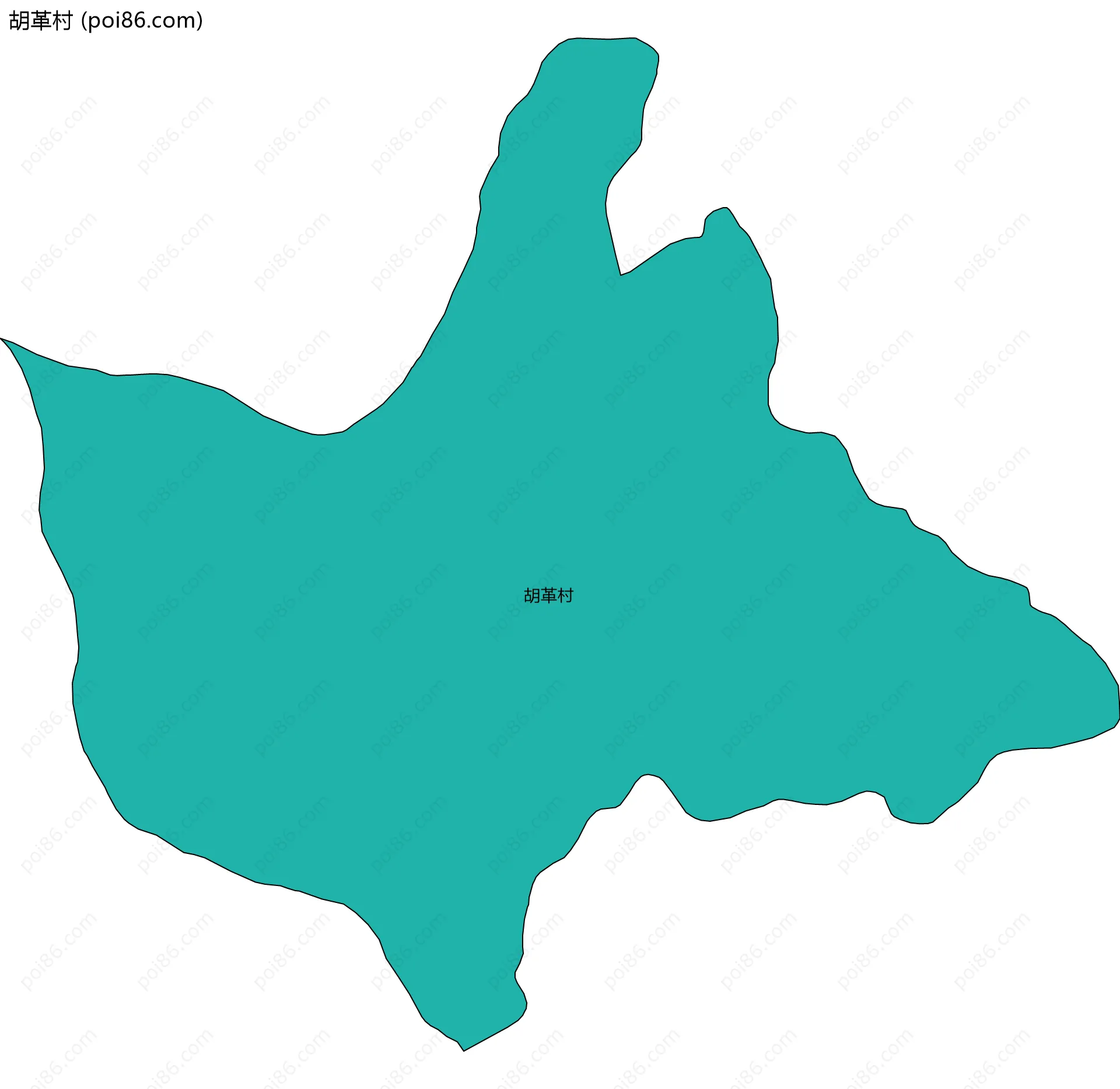 胡革村边界地图