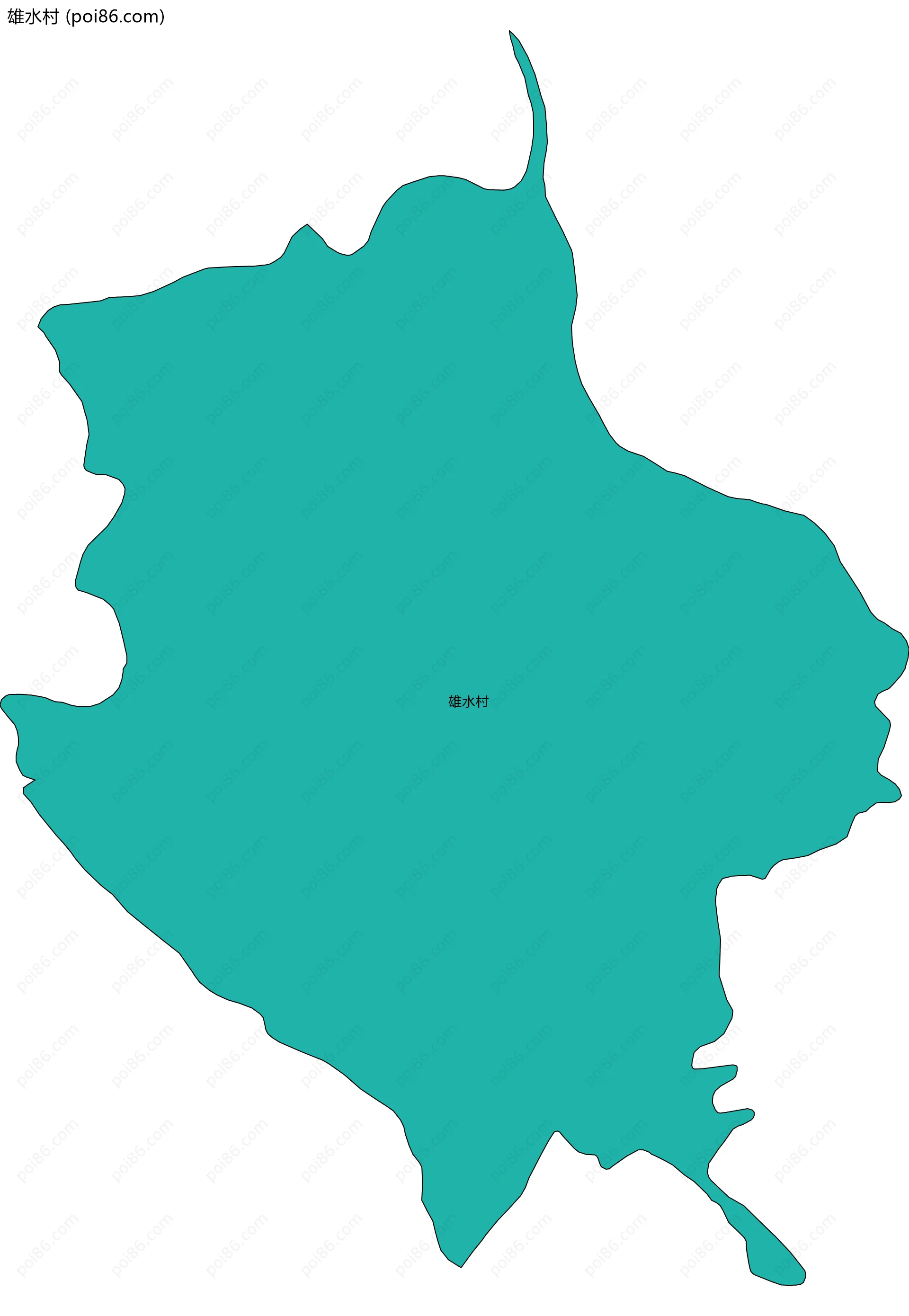 雄水村边界地图