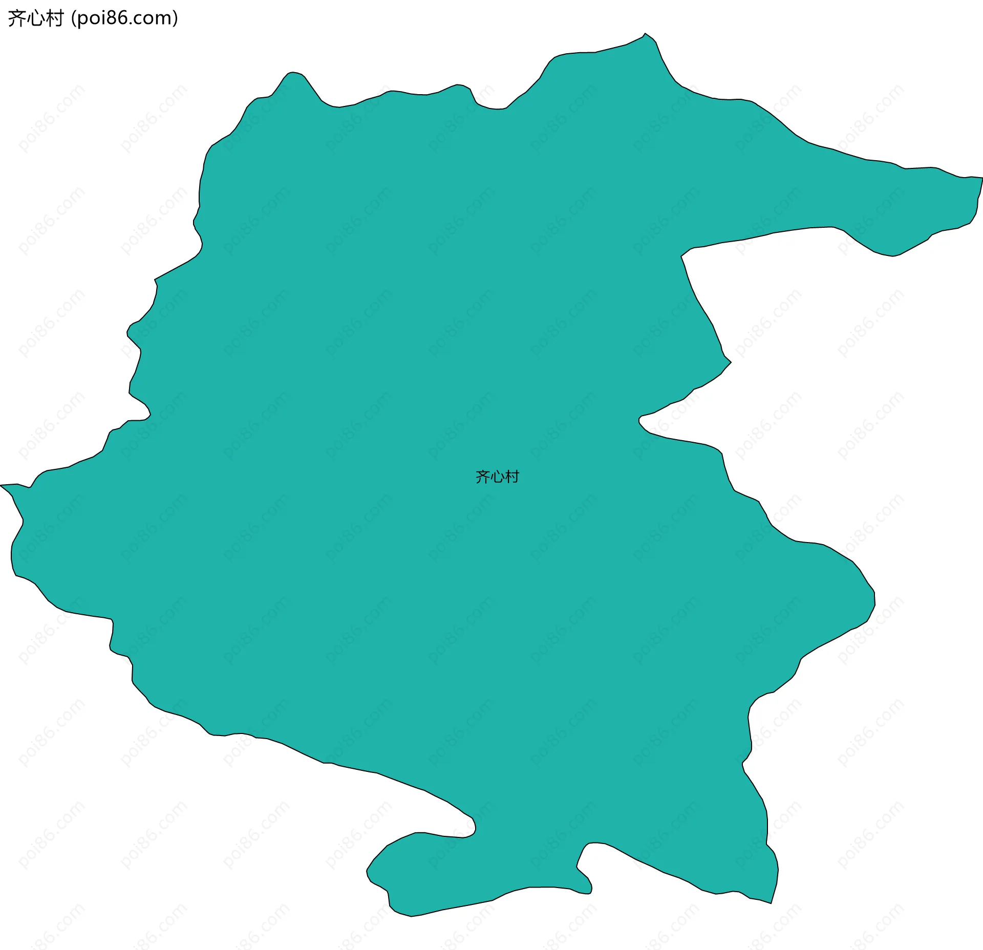 齐心村边界地图