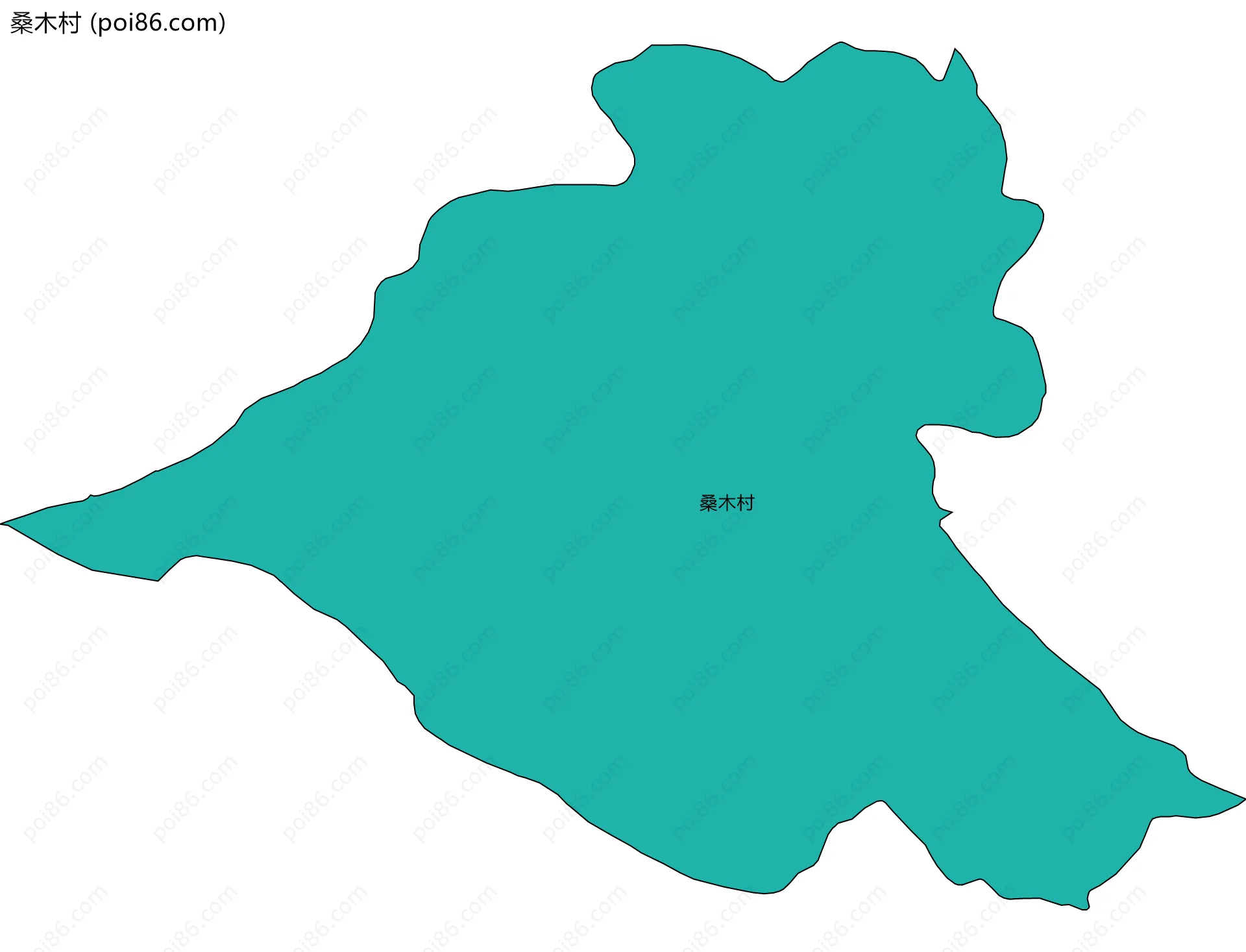 桑木村边界地图