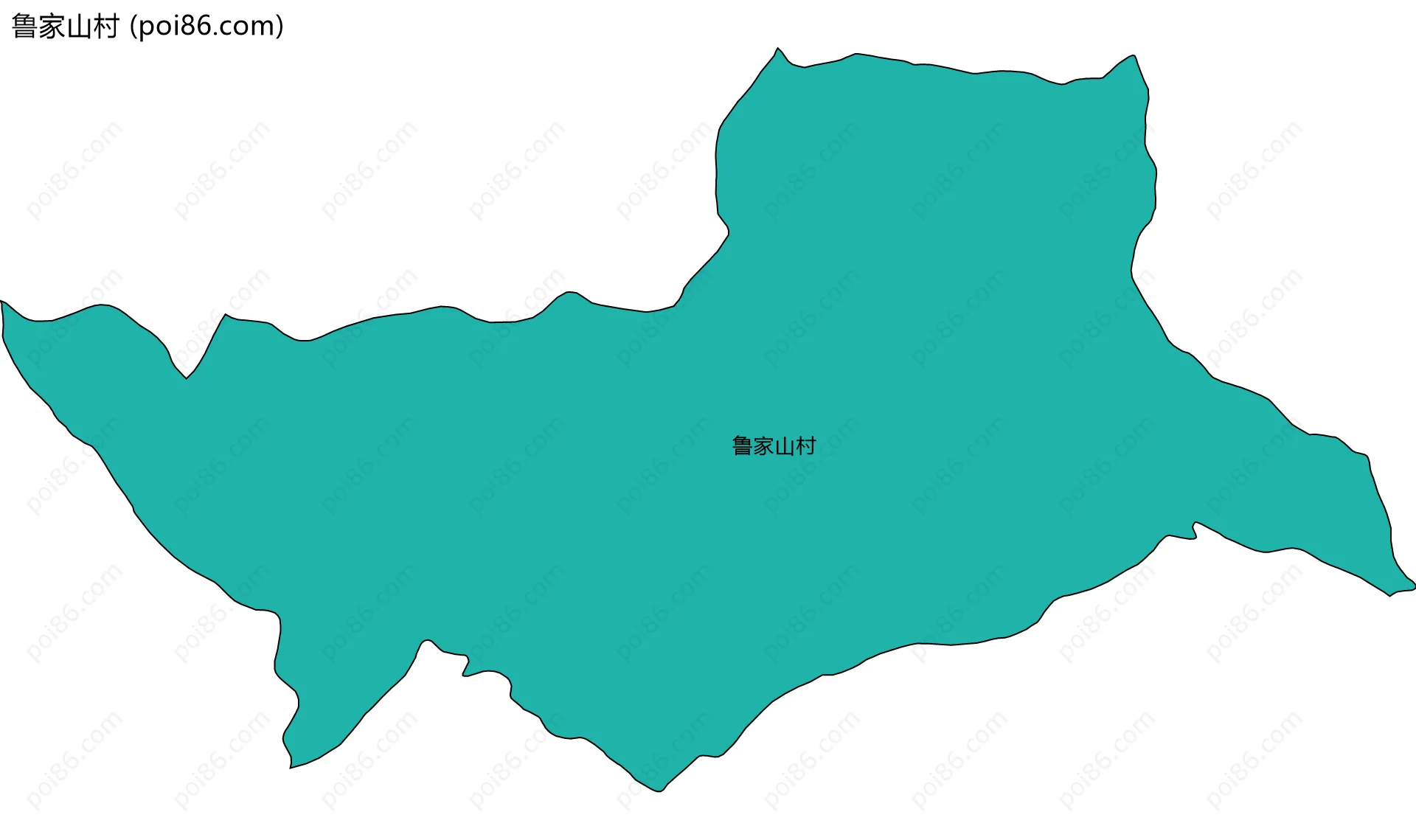 鲁家山村边界地图