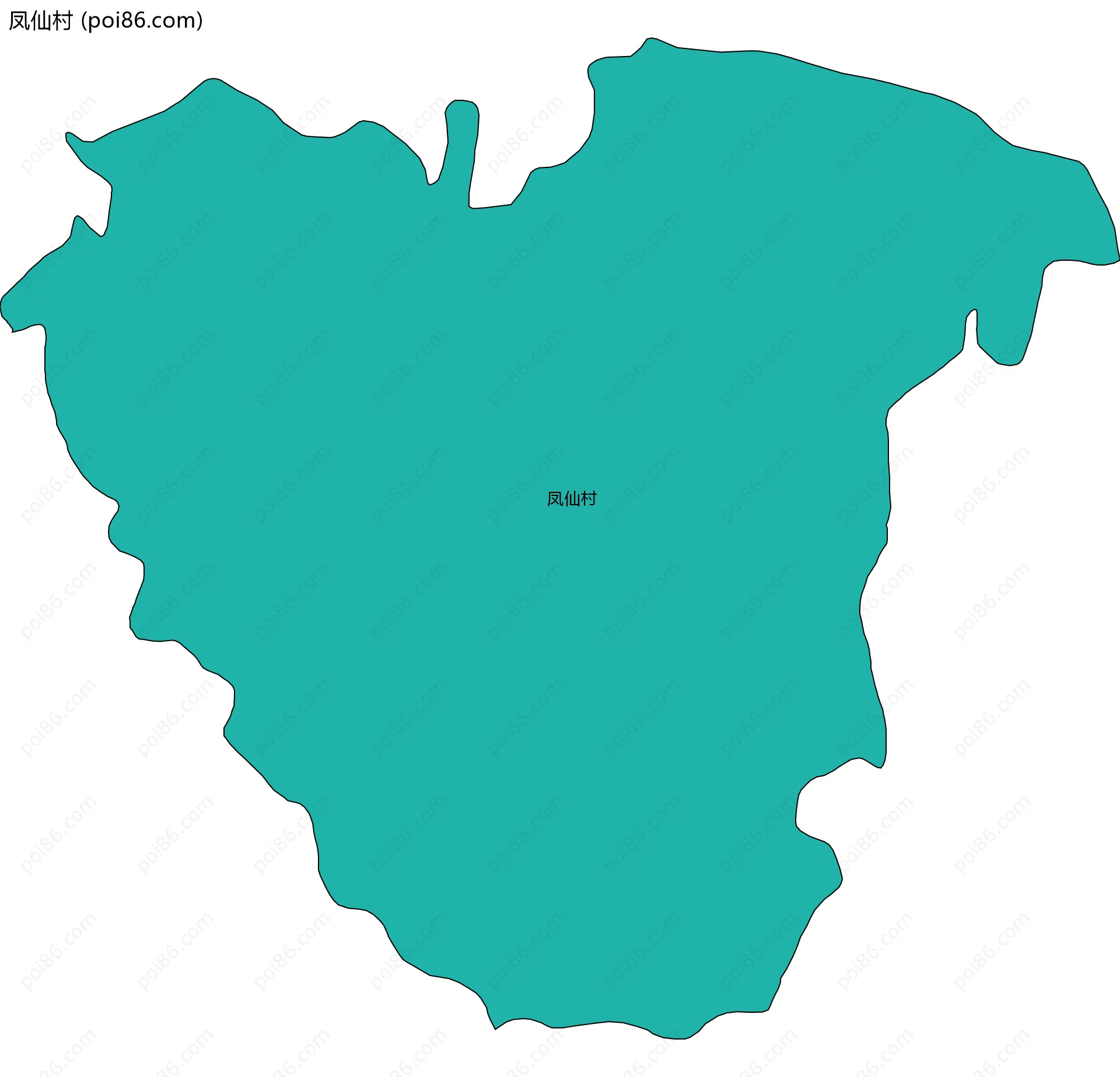 凤仙村边界地图