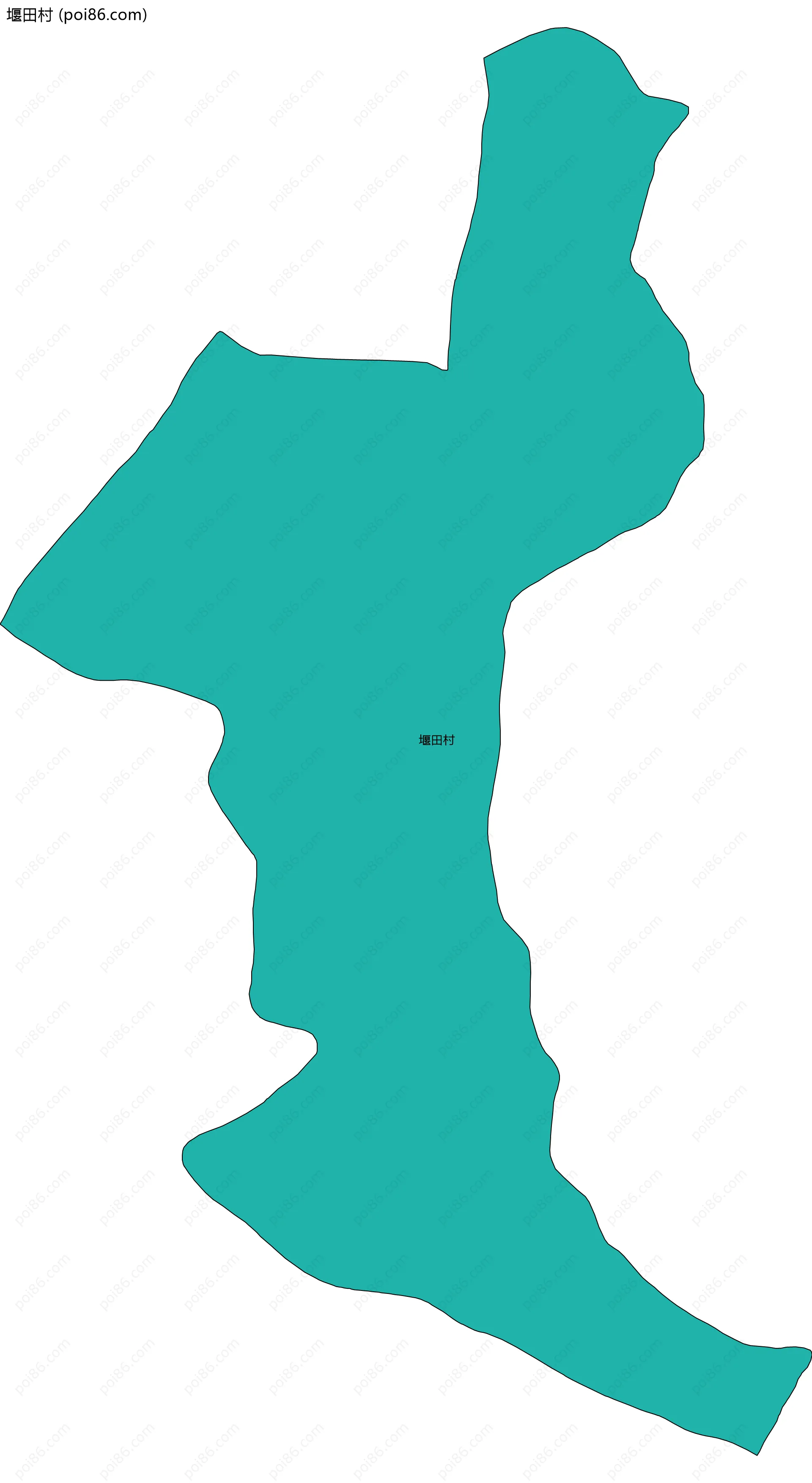 堰田村边界地图