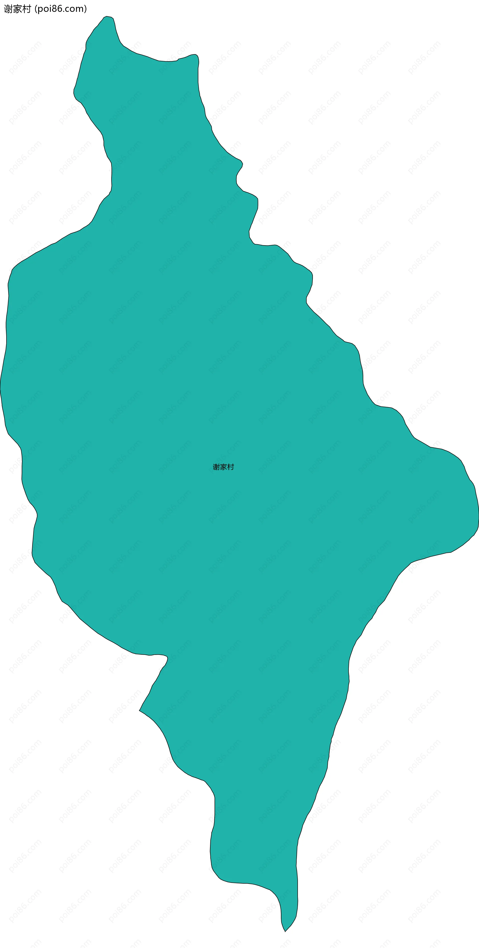 谢家村边界地图