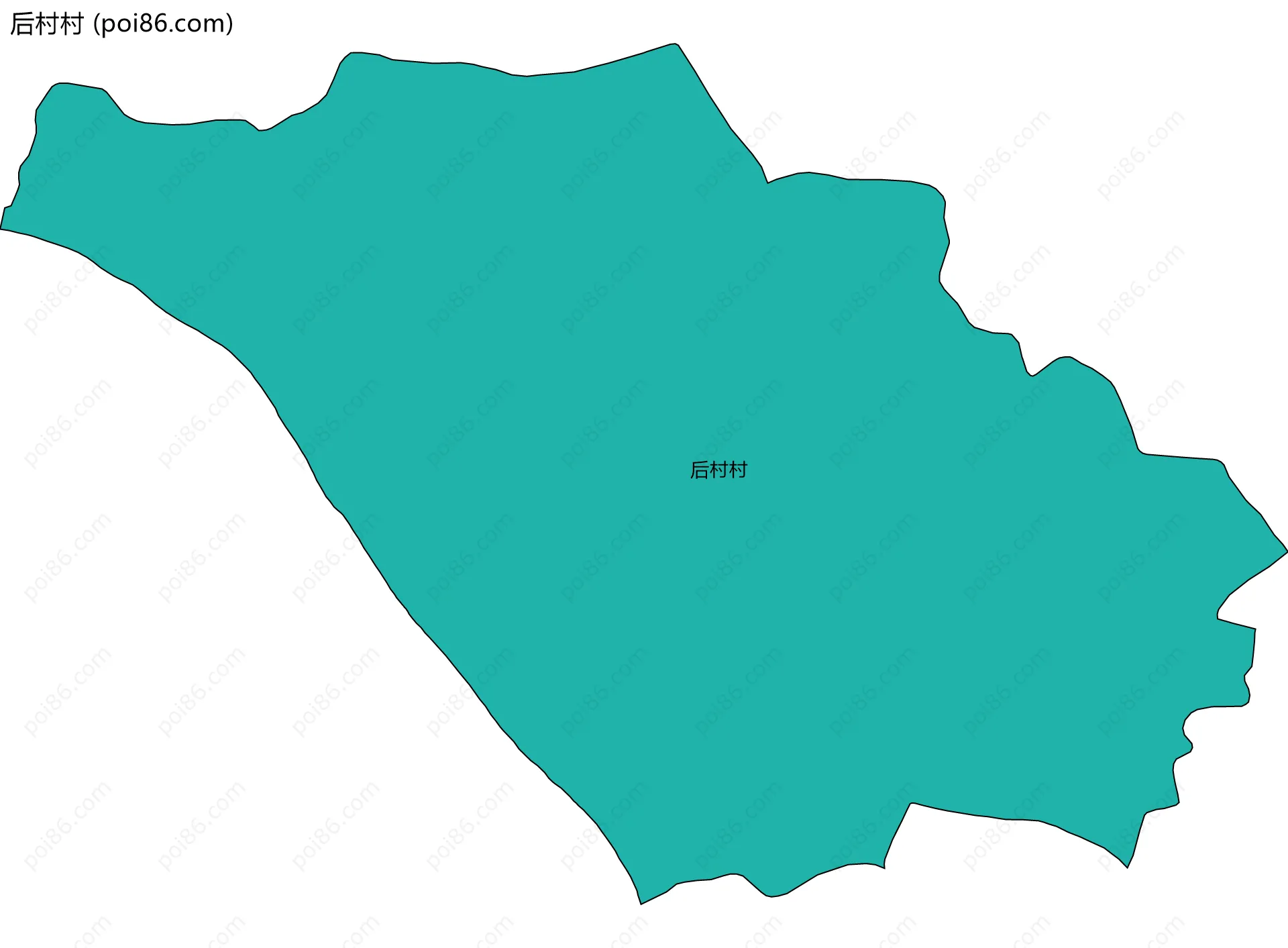 后村村边界地图