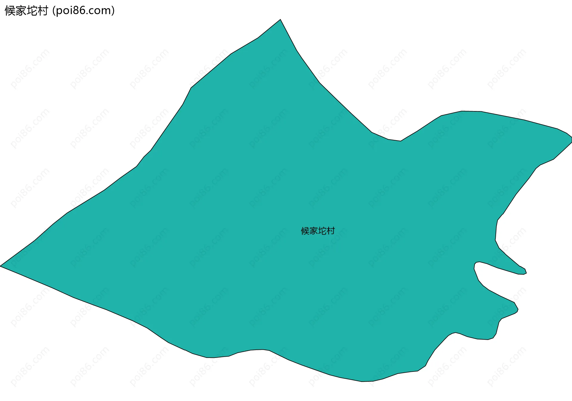 候家坨村边界地图