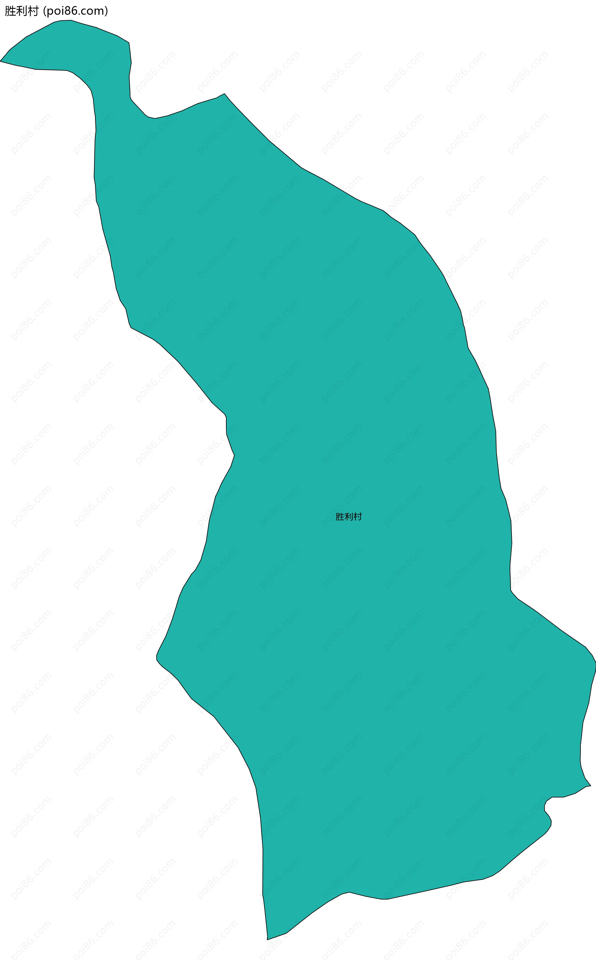 胜利村边界地图