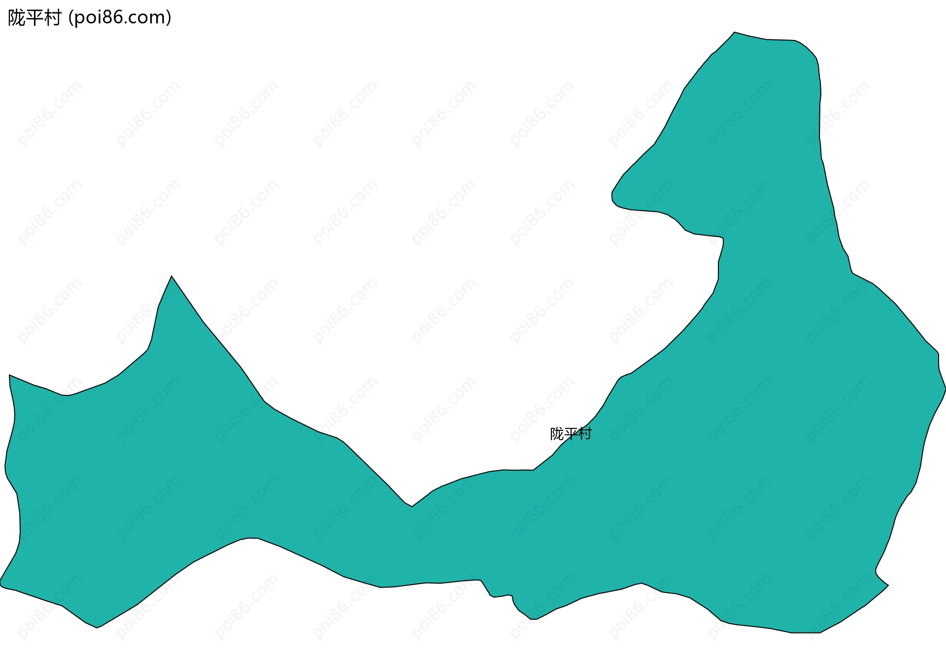 陇平村边界地图