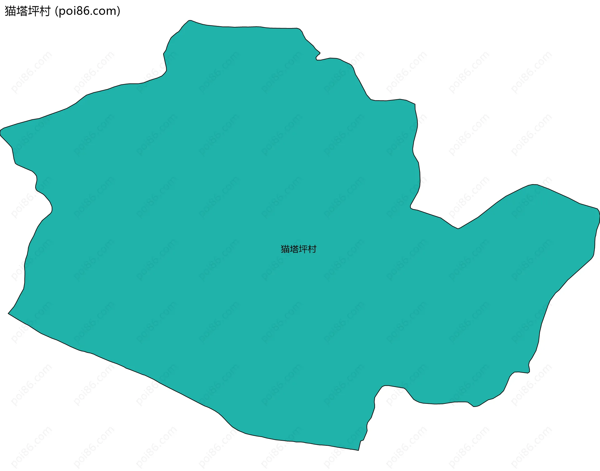 猫塔坪村边界地图