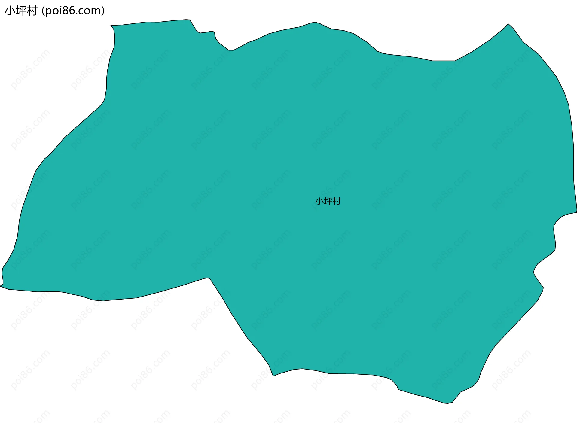 小坪村边界地图