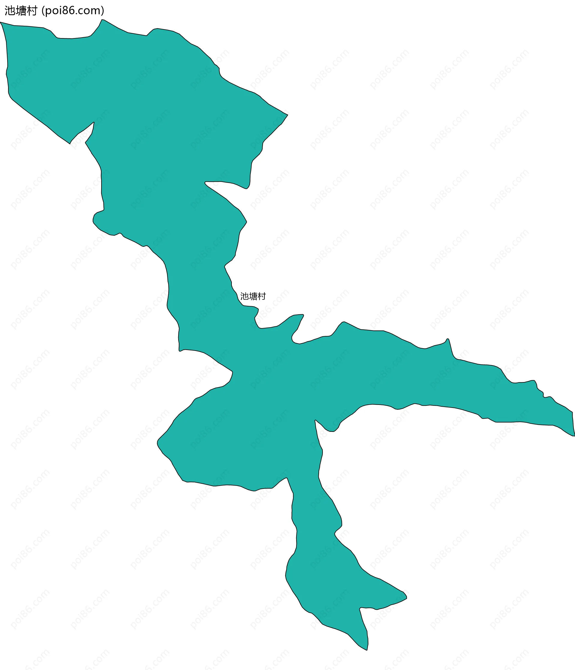 池塘村边界地图