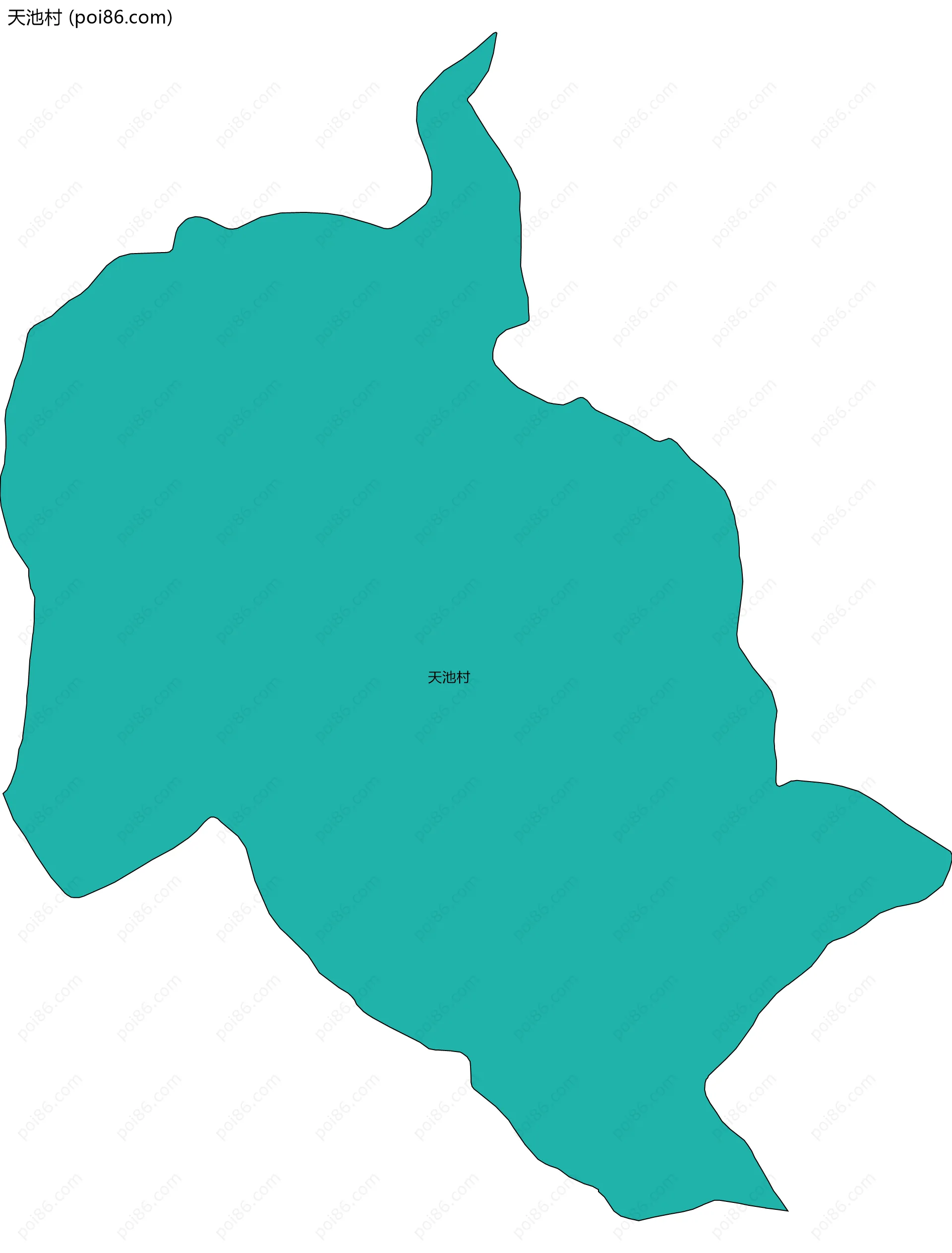 天池村边界地图