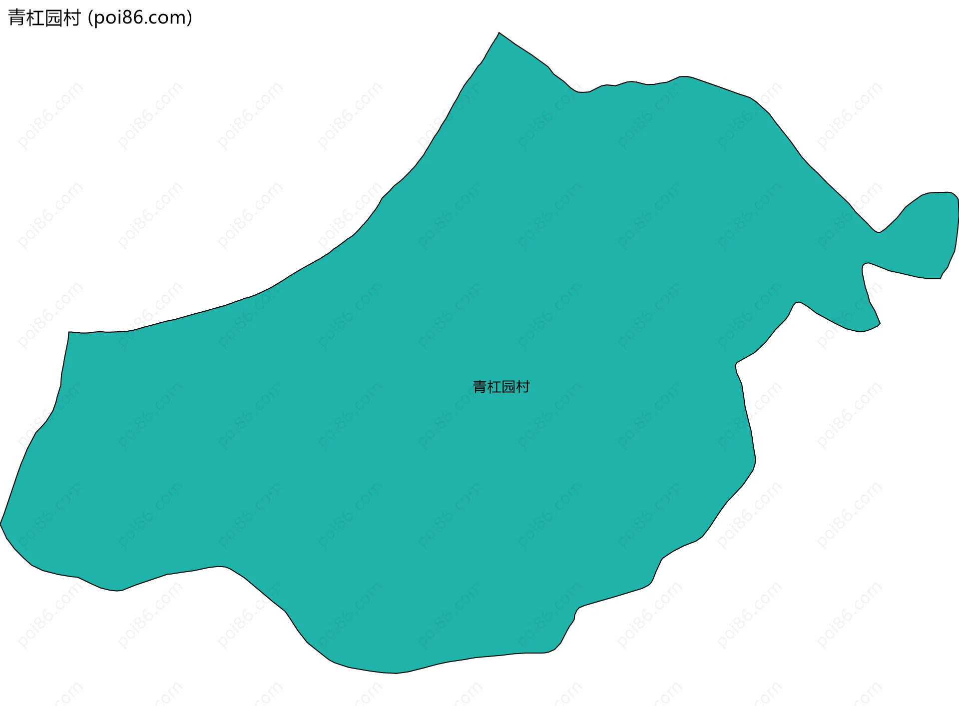 青杠园村边界地图