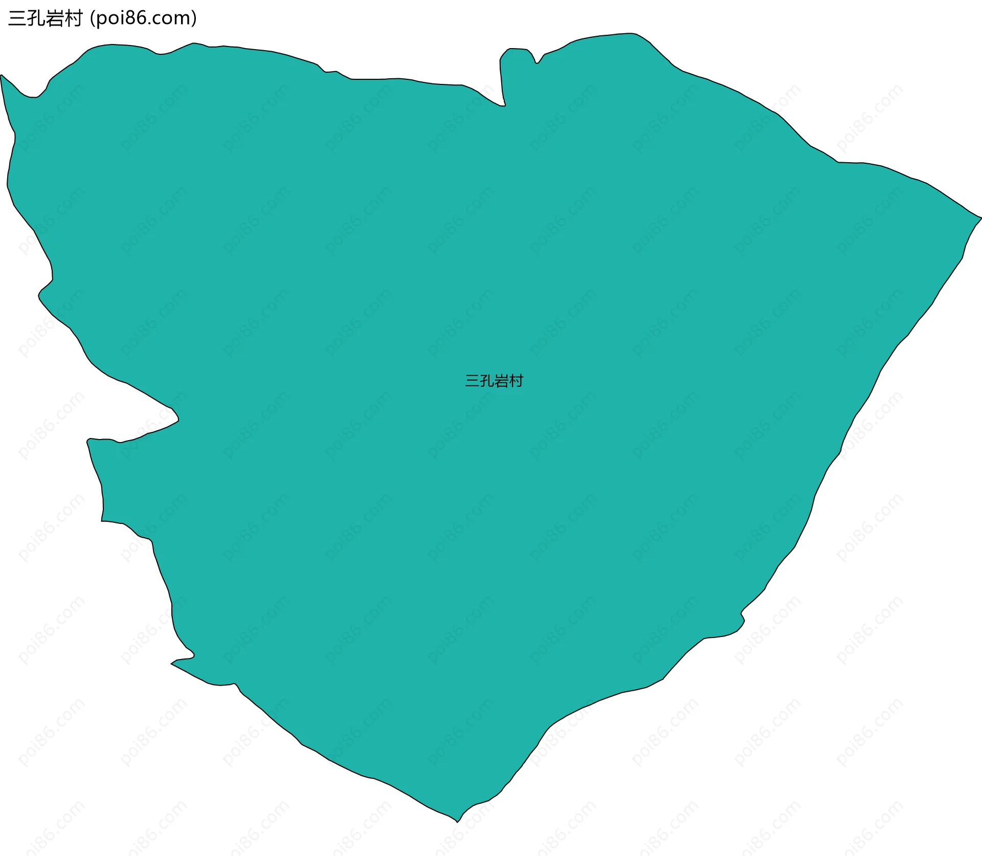 三孔岩村边界地图