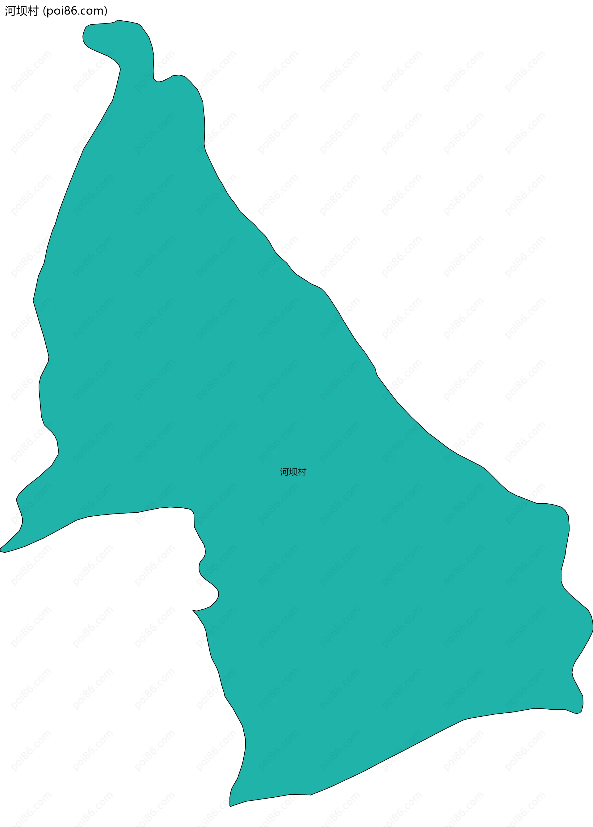 河坝村边界地图