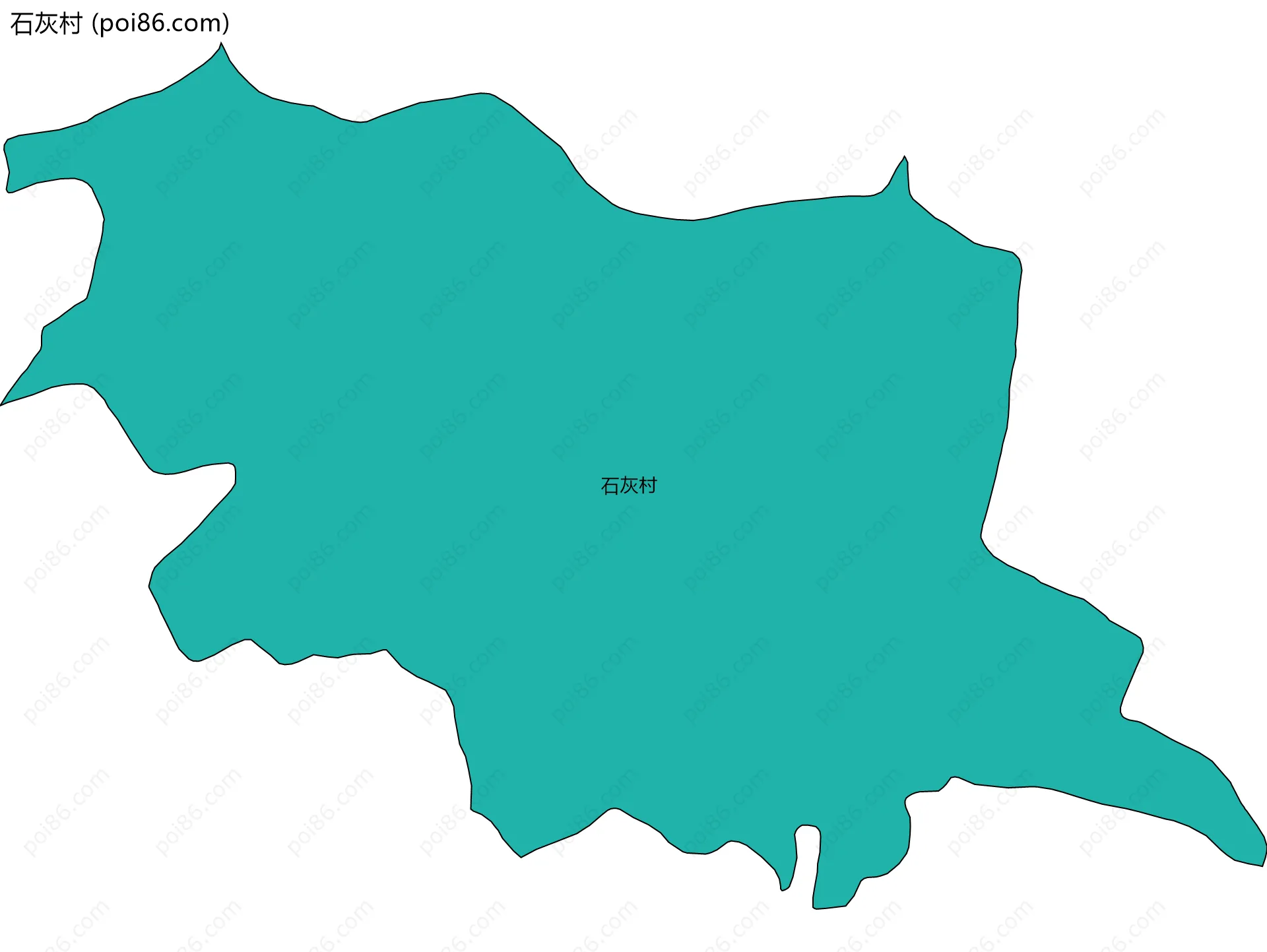 石灰村边界地图