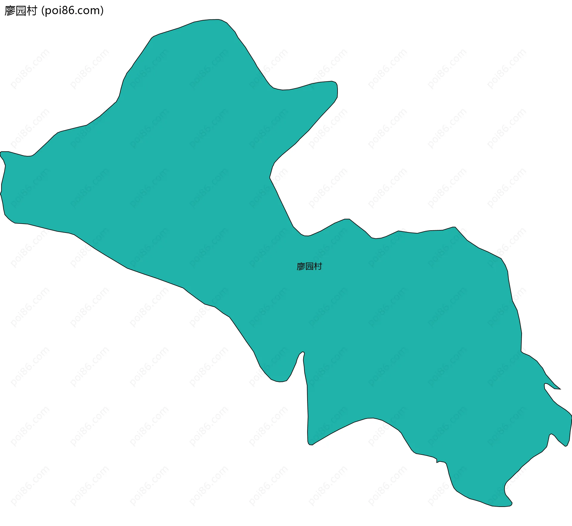 廖园村边界地图