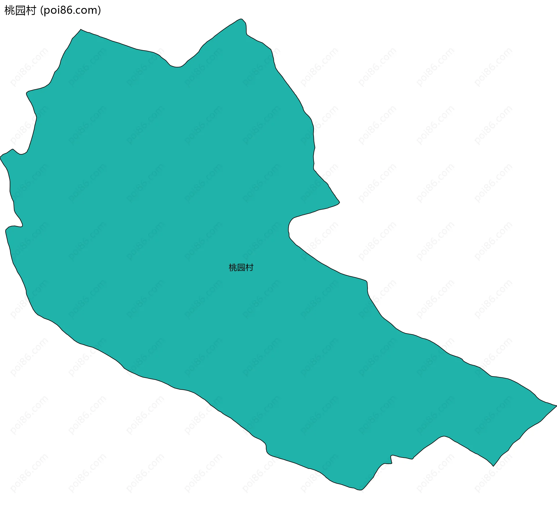 桃园村边界地图