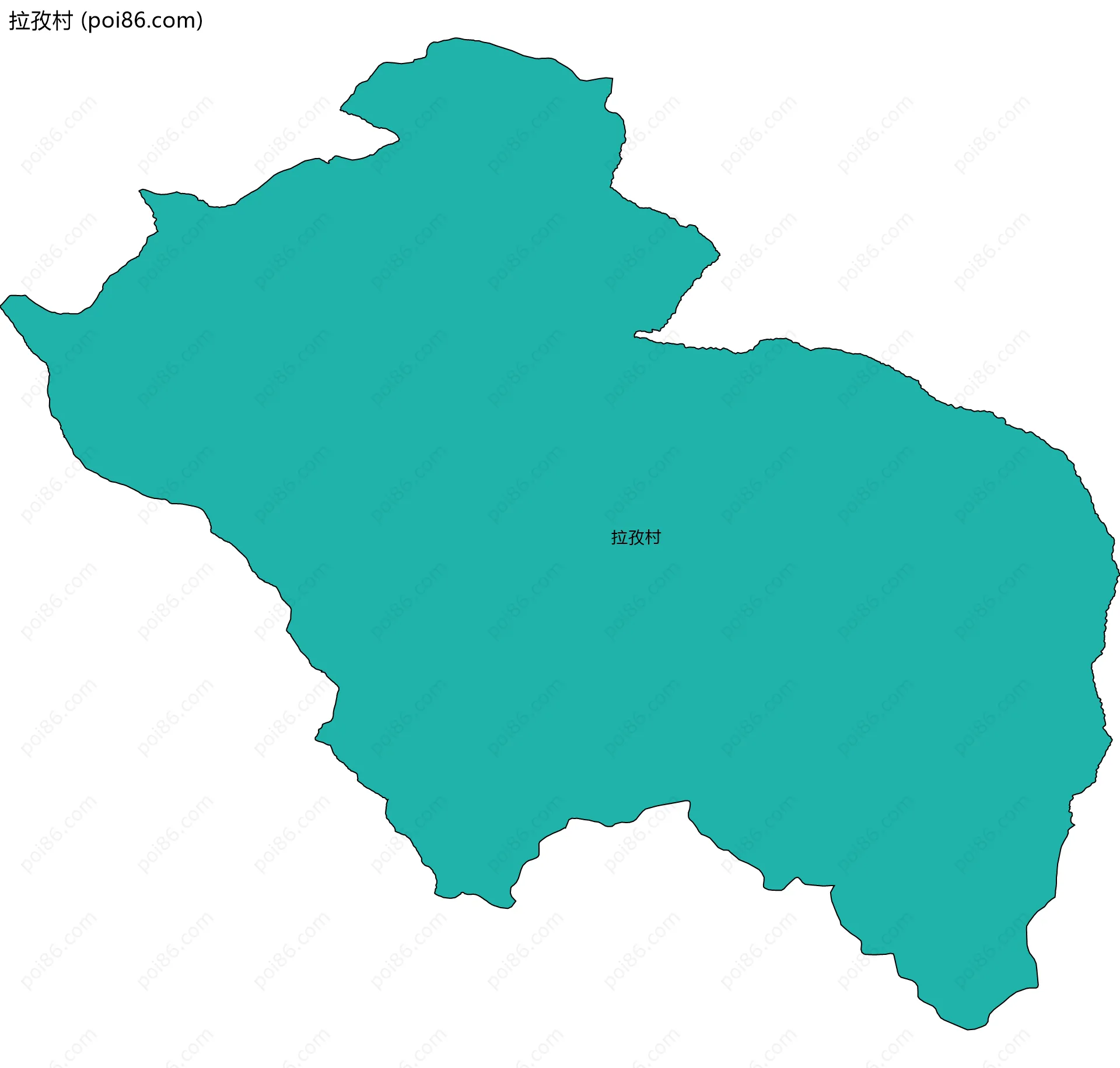 拉孜村边界地图