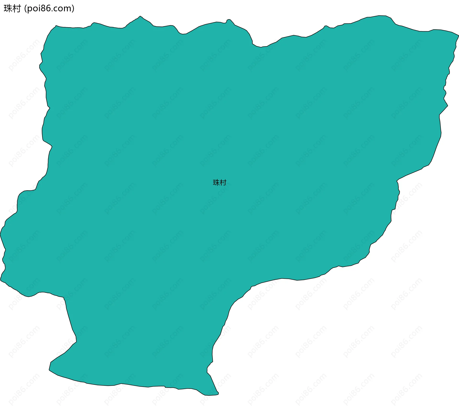 珠村边界地图