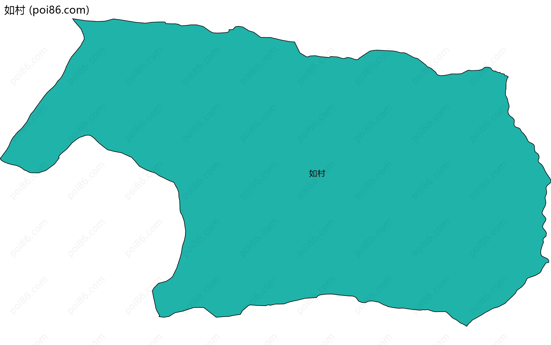 如村边界地图