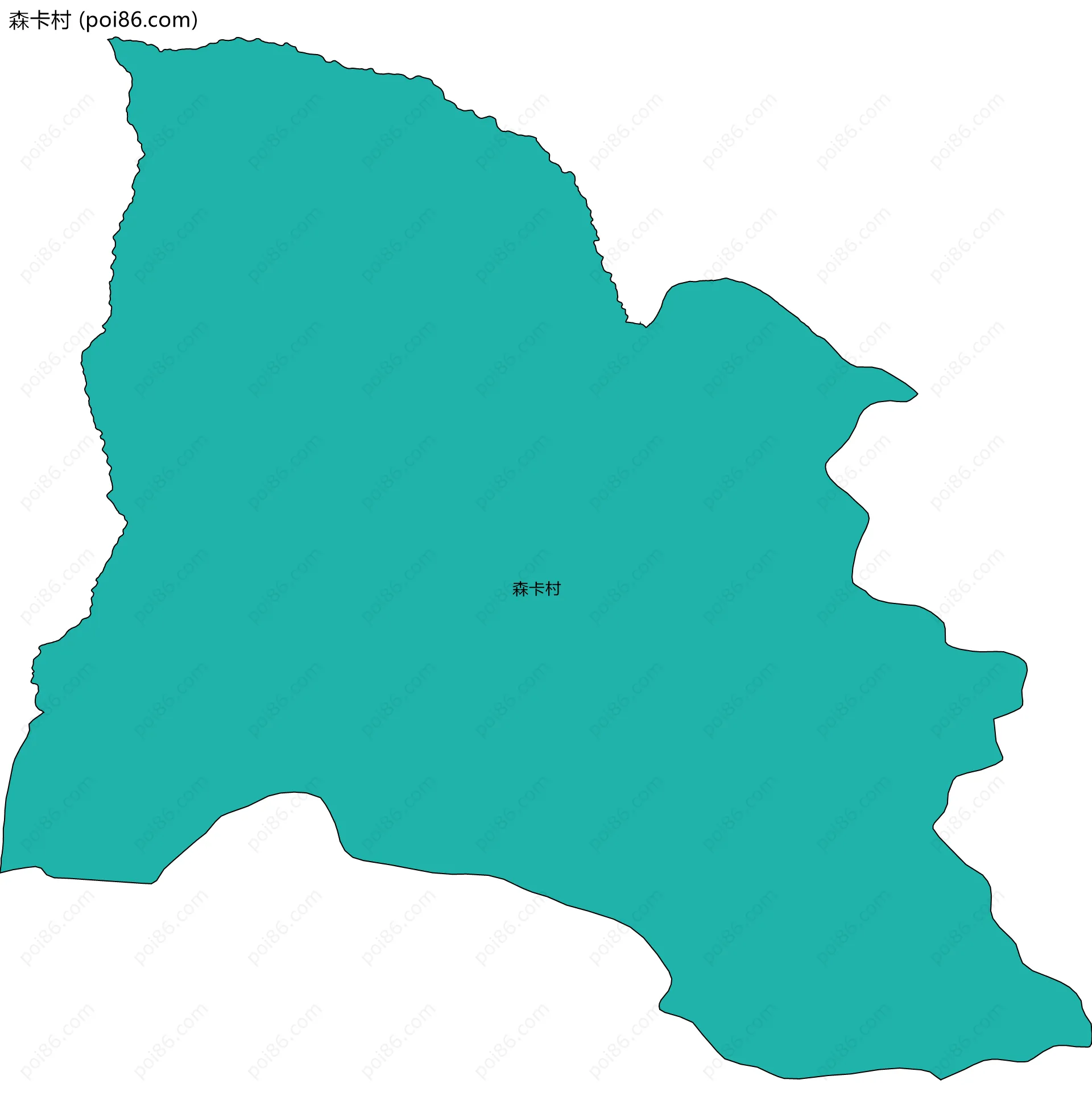 森卡村边界地图