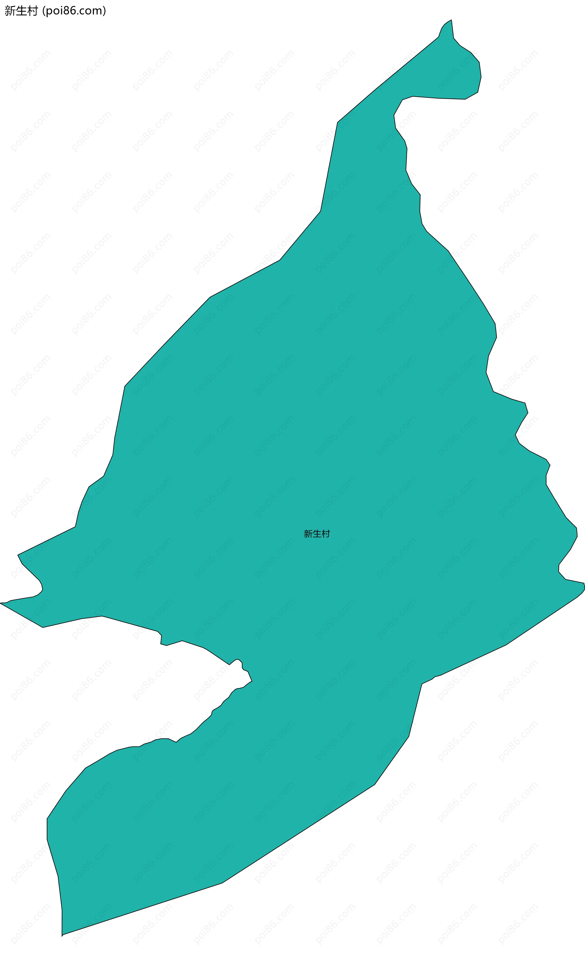 新生村边界地图