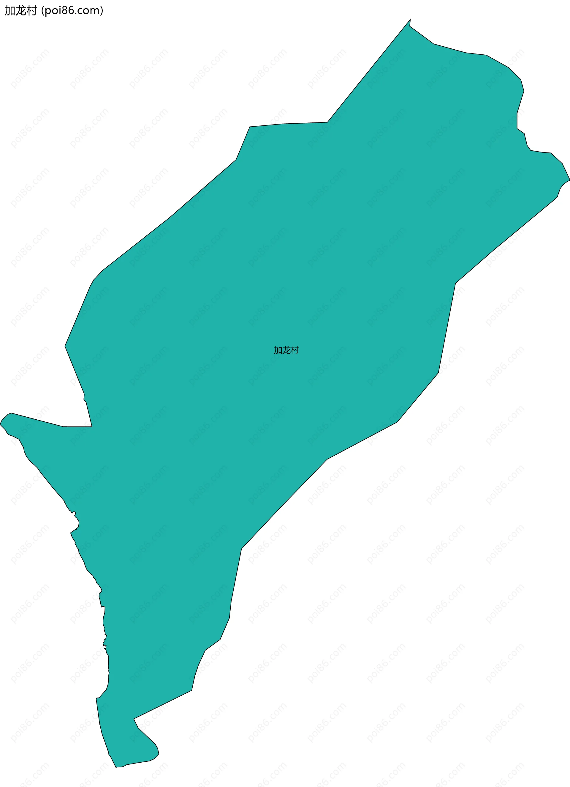 加龙村边界地图