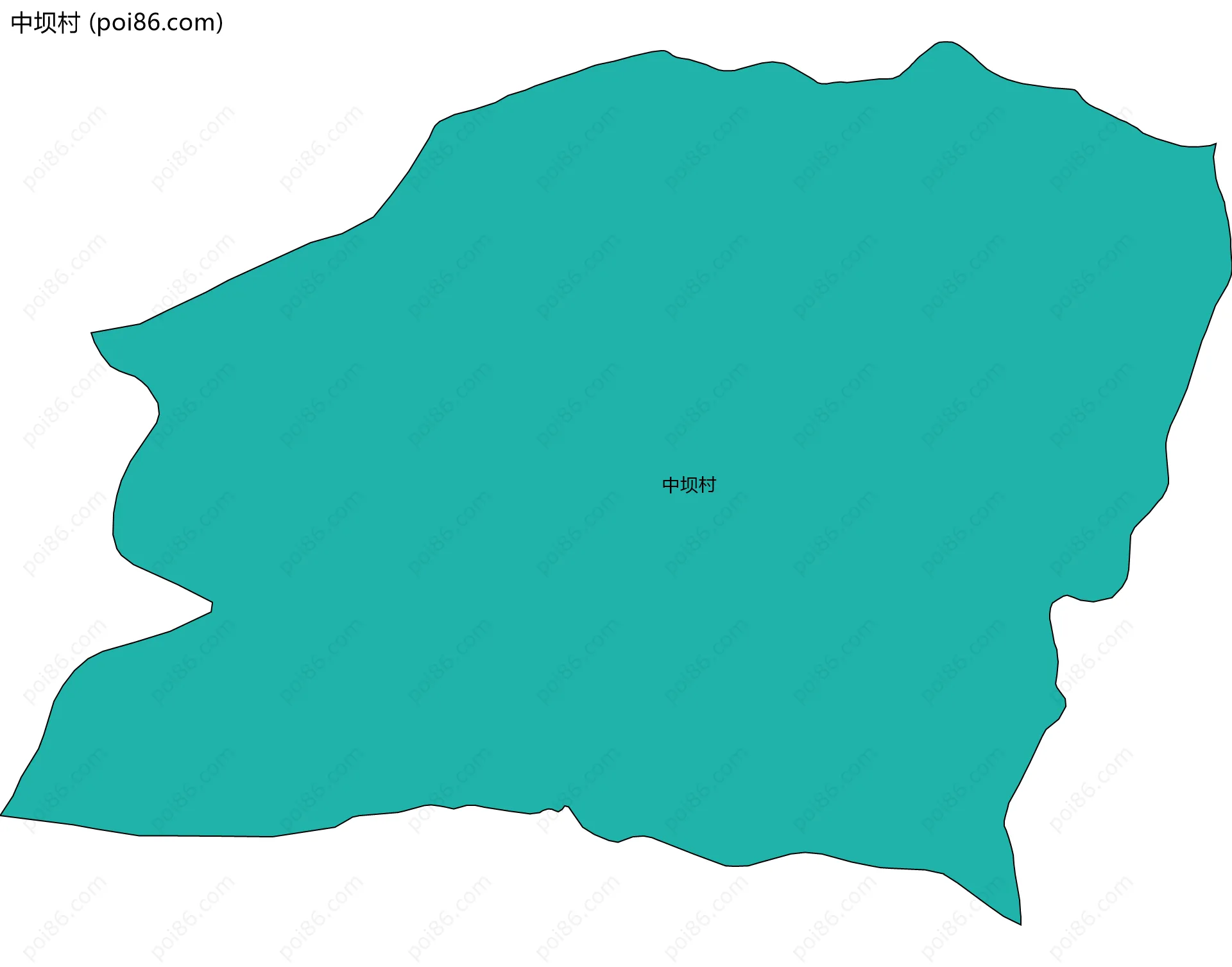 中坝村边界地图