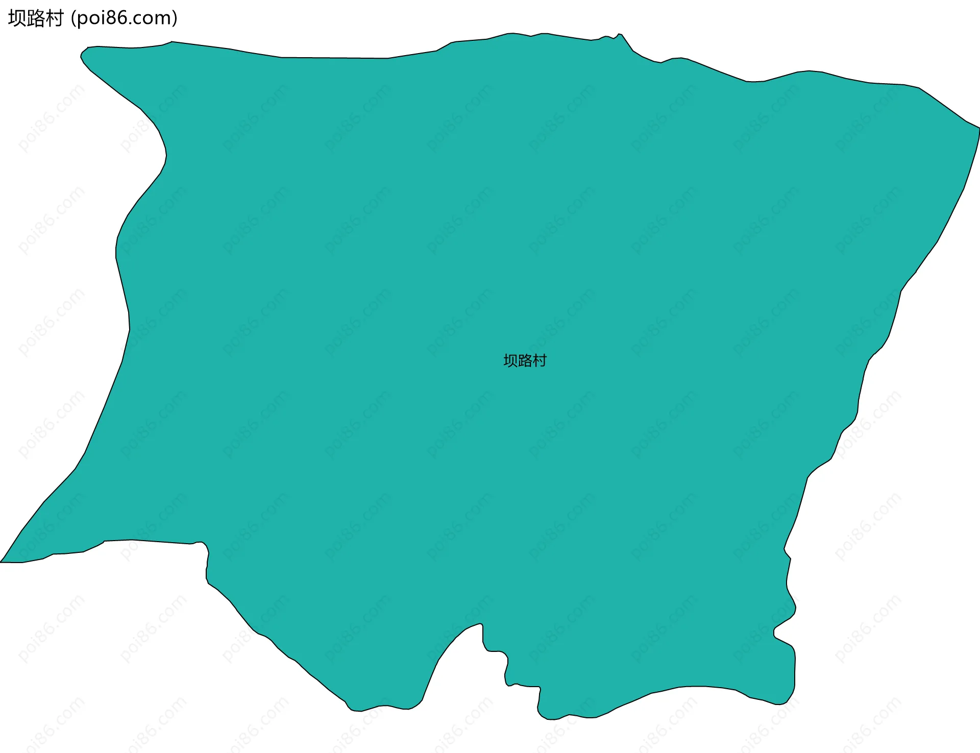 坝路村边界地图