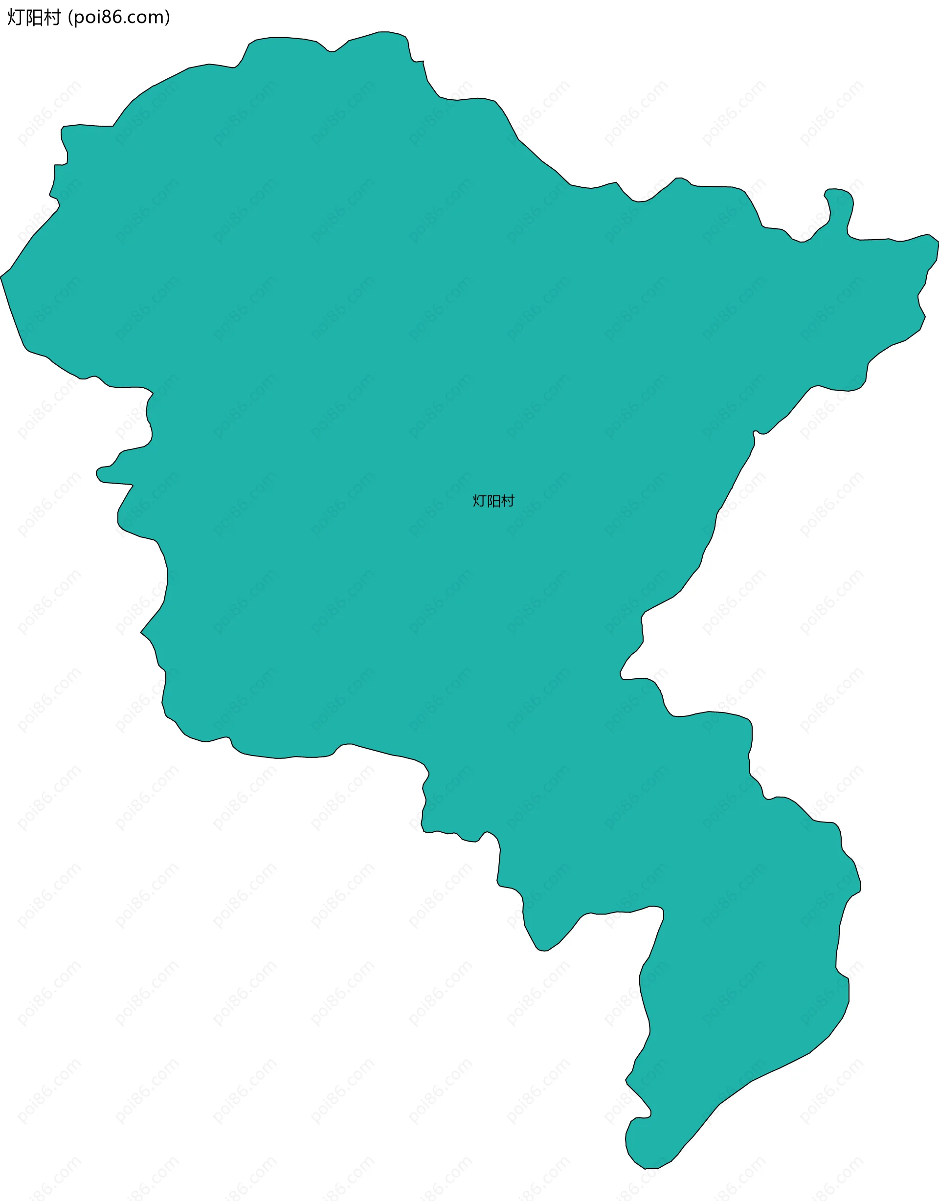 灯阳村边界地图