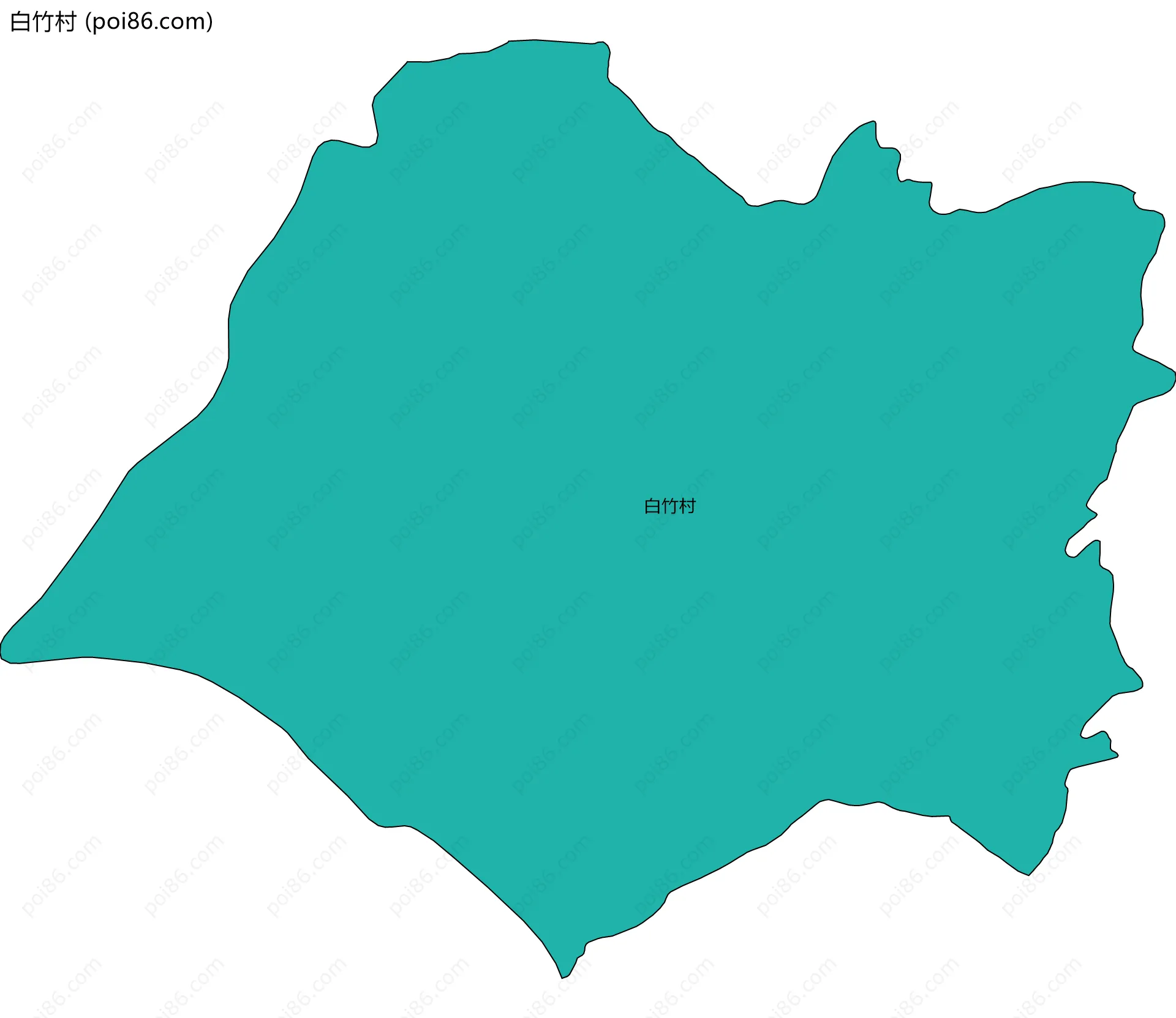 白竹村边界地图