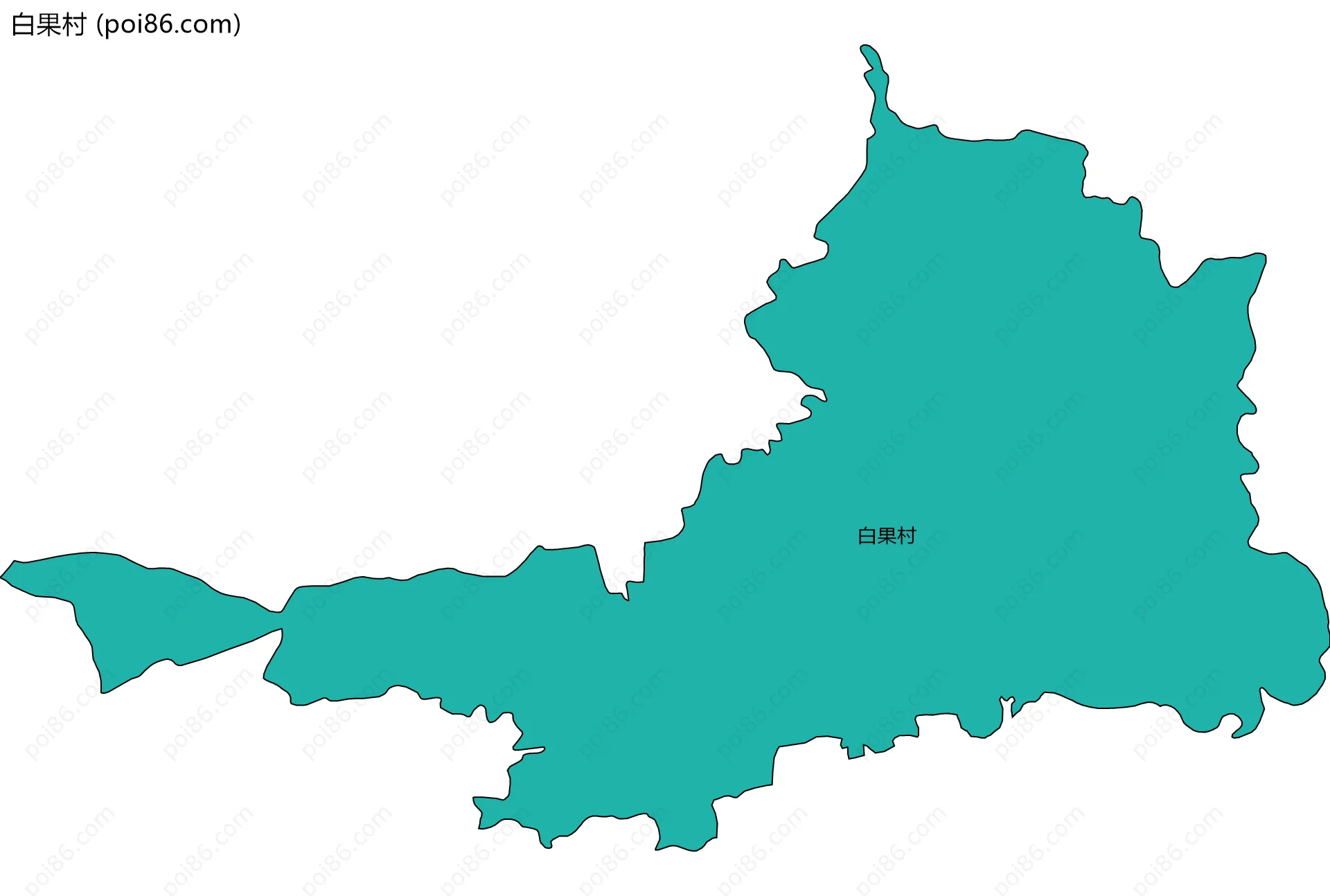 白果村边界地图