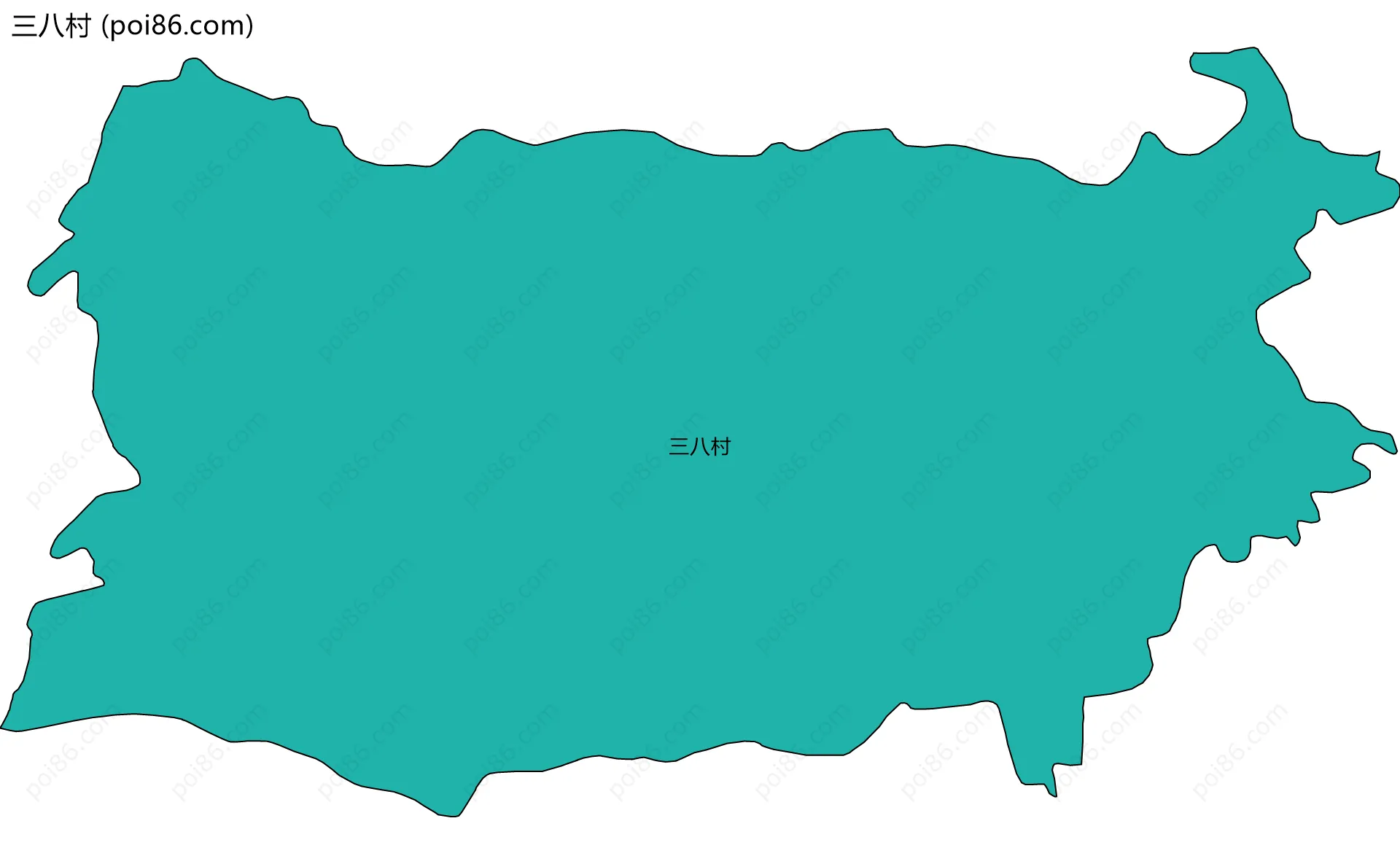 三八村边界地图