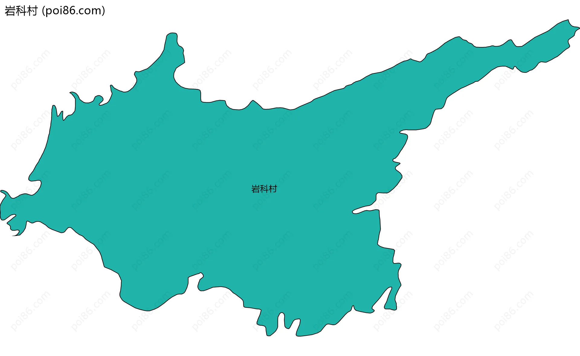 岩科村边界地图