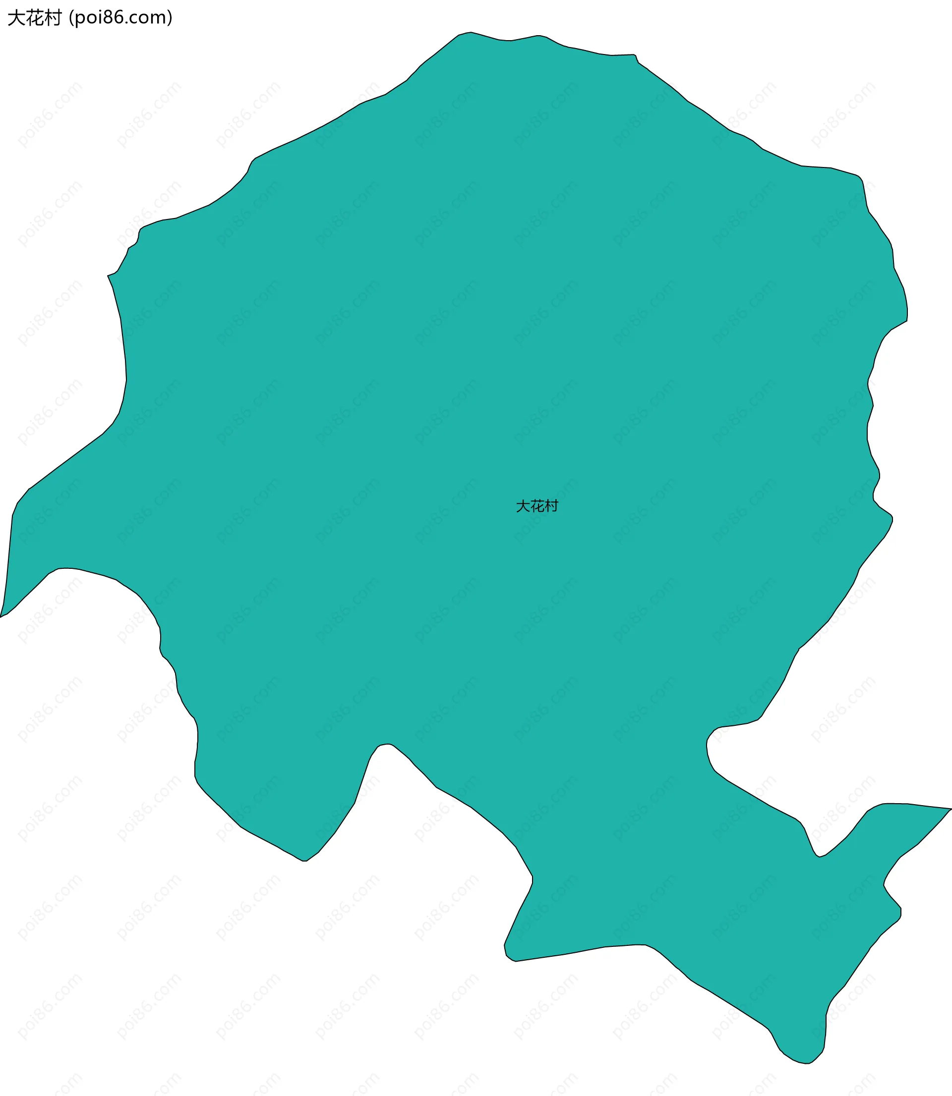 大花村边界地图