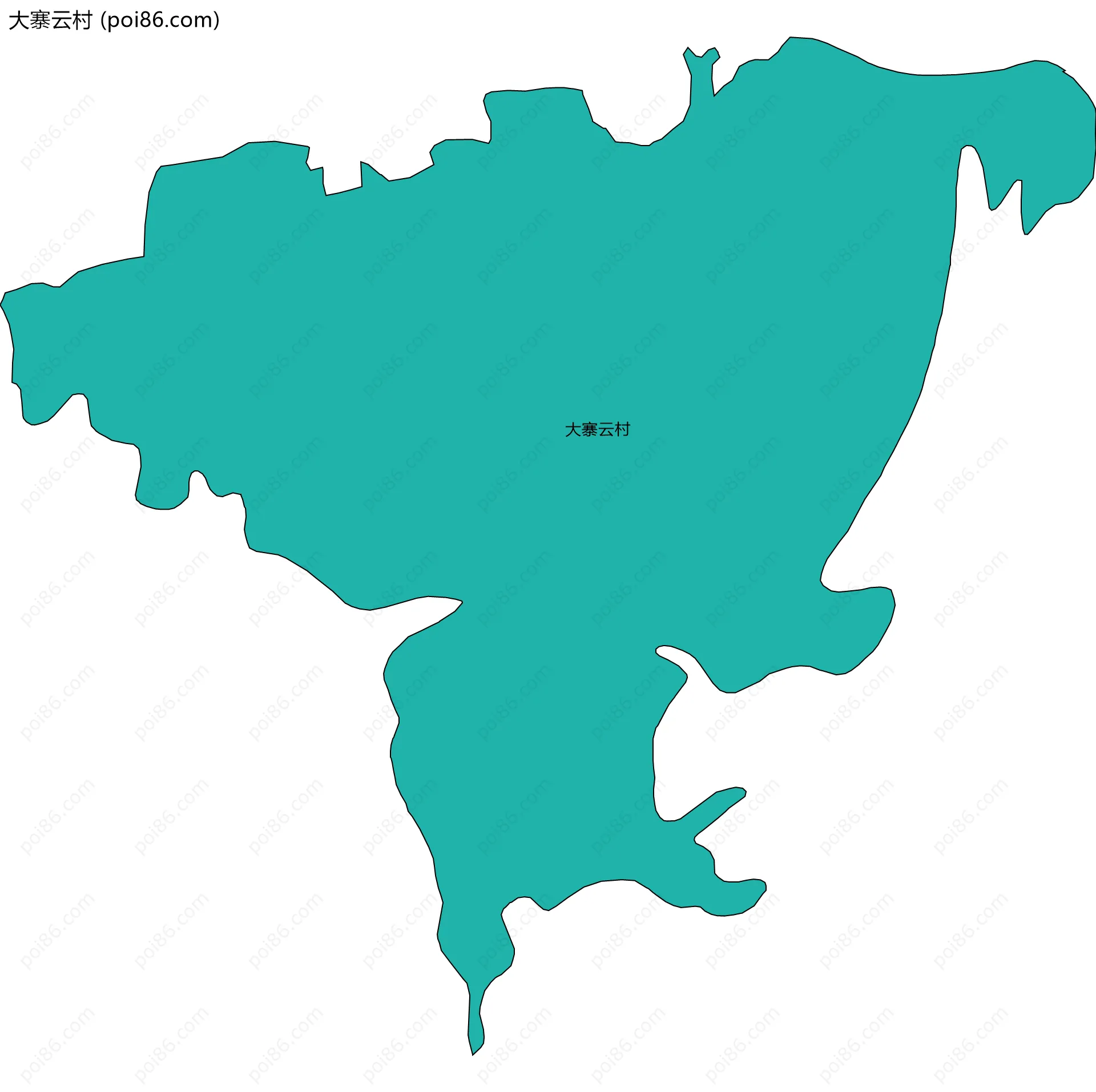 大寨云村边界地图