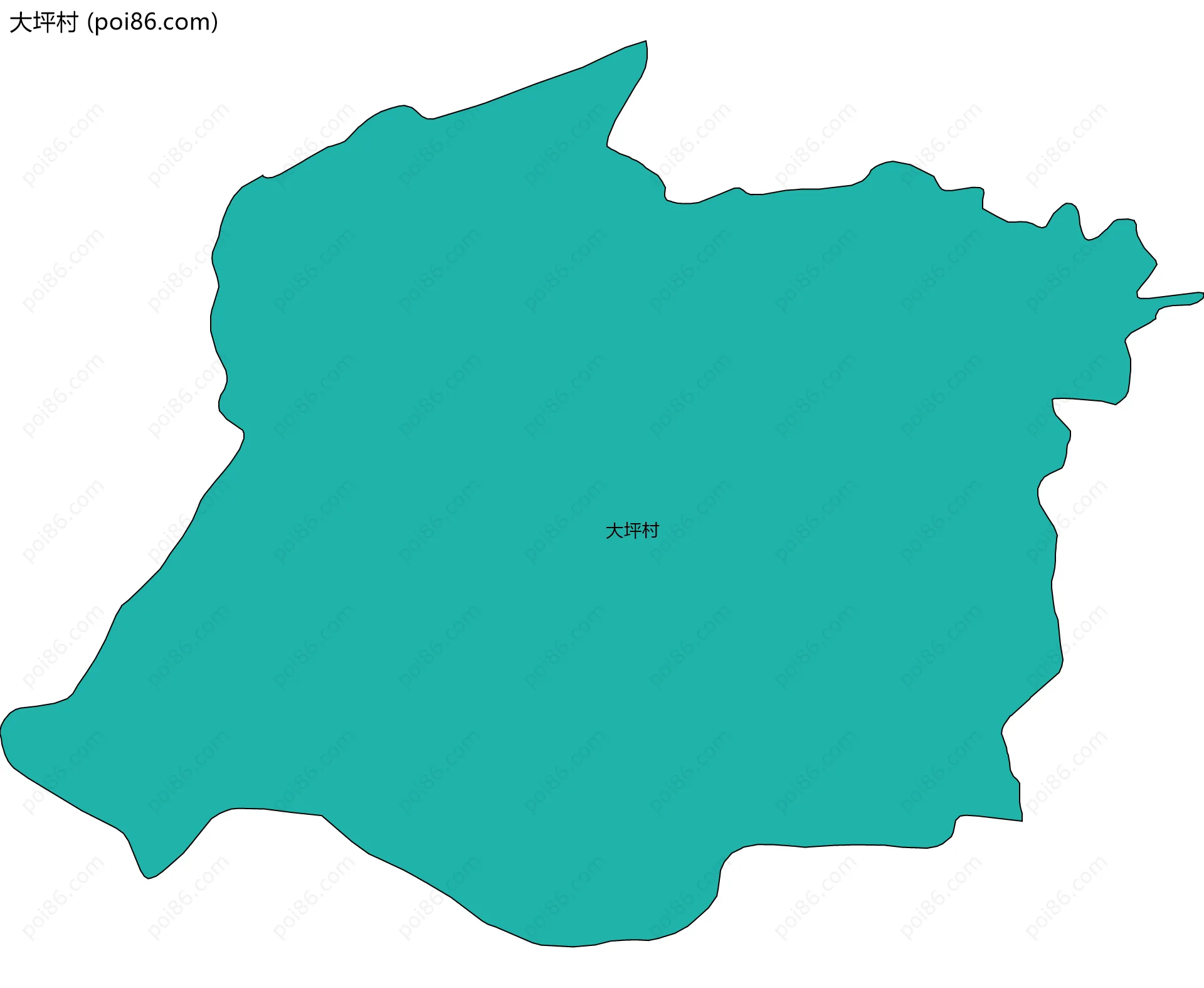 大坪村边界地图