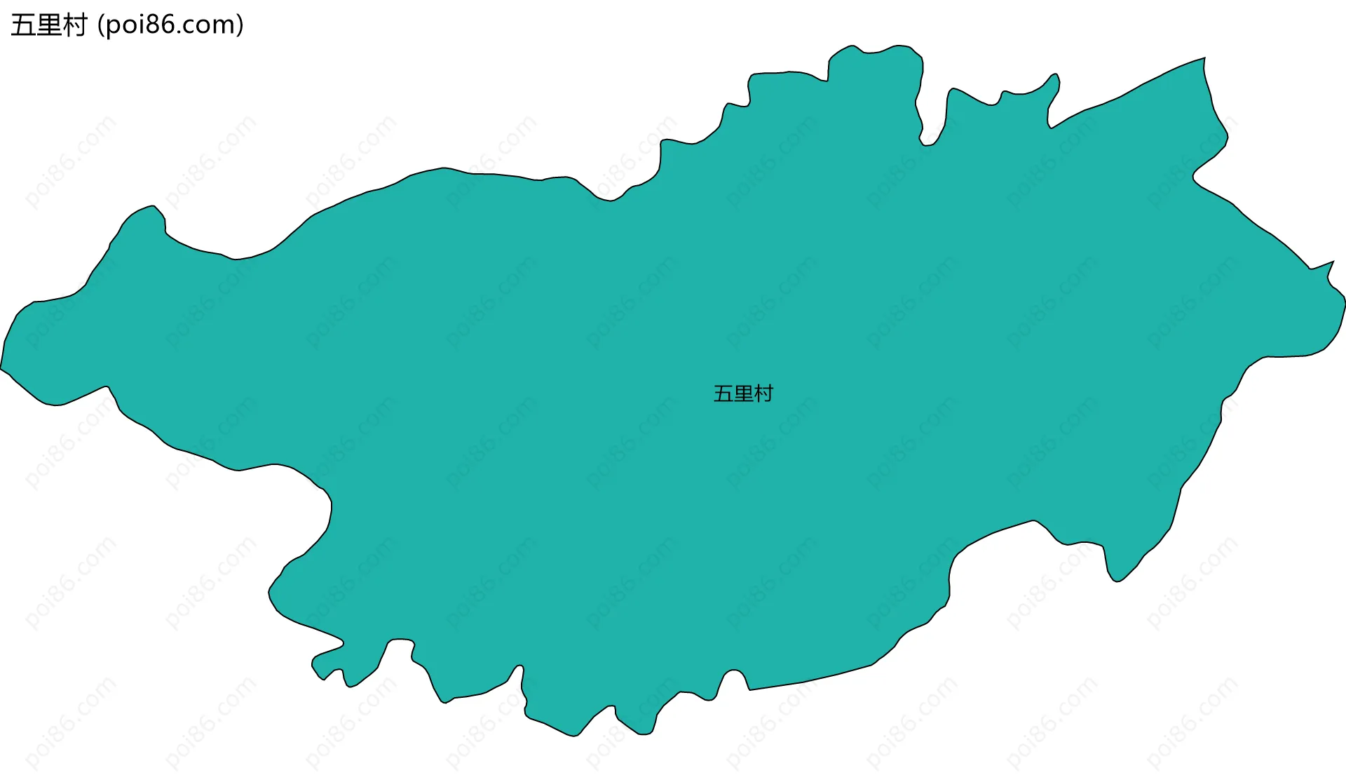 五里村边界地图