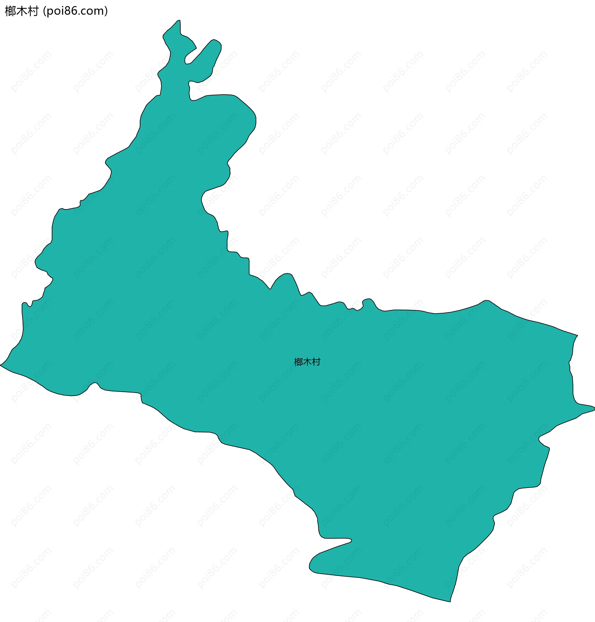 榔木村边界地图