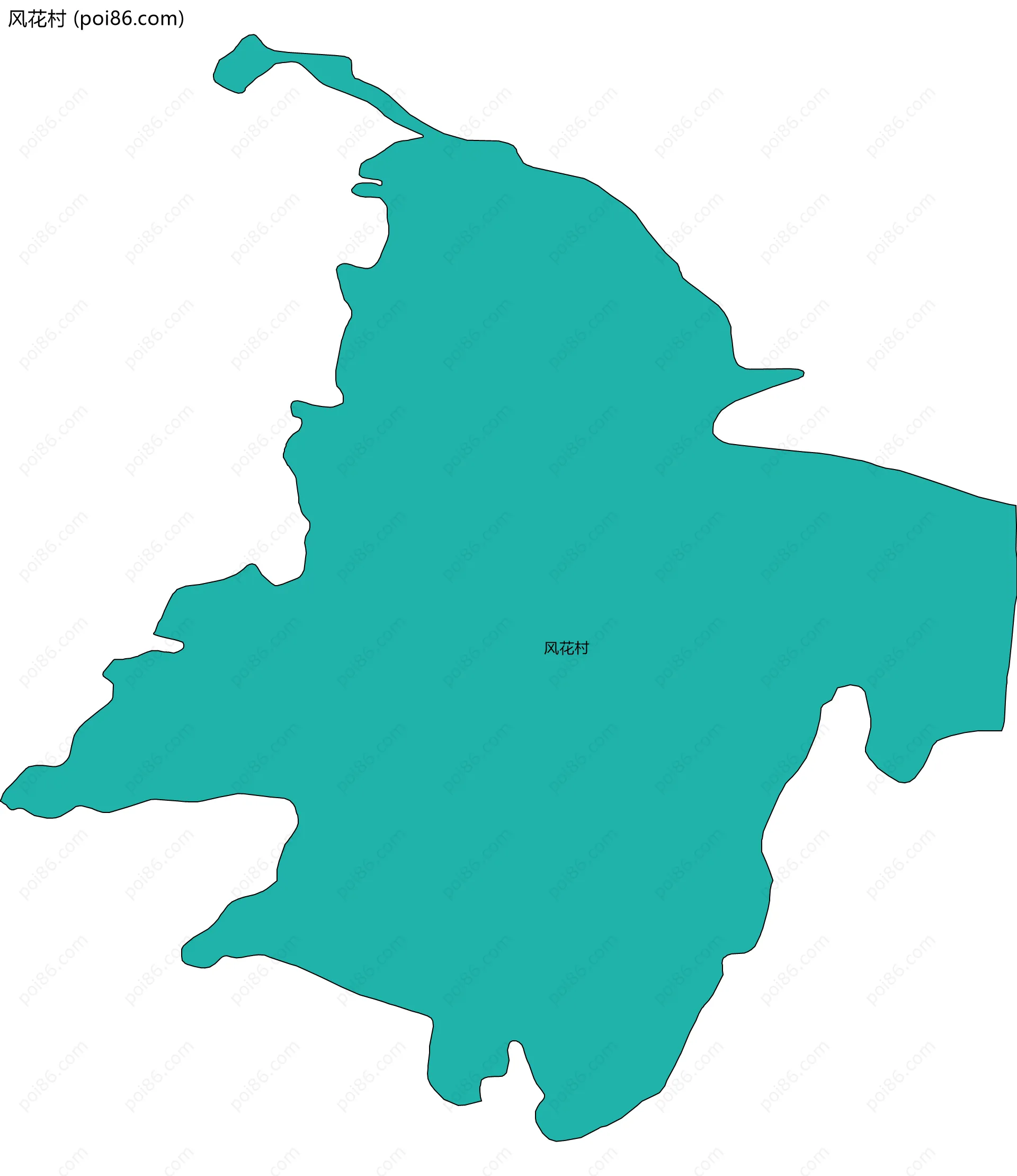 风花村边界地图