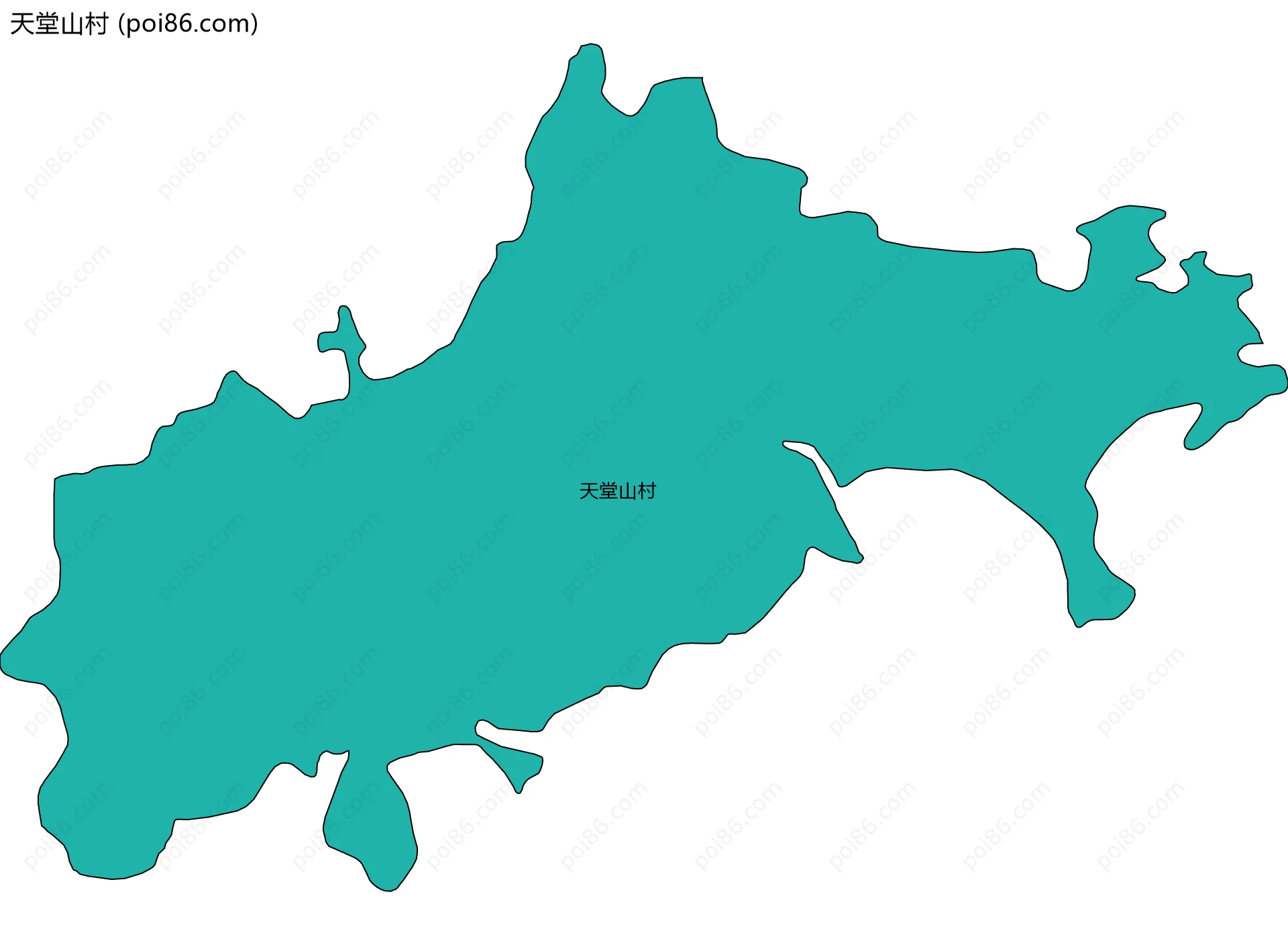 天堂山村边界地图