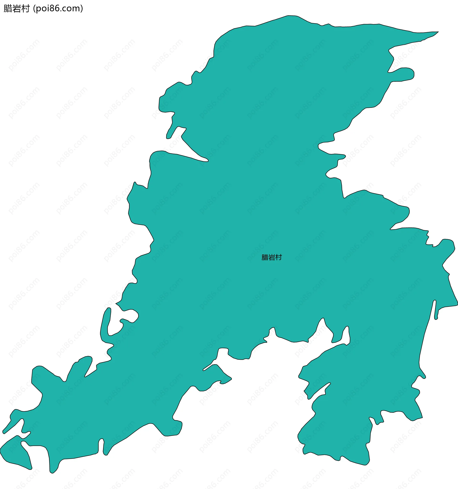 腊岩村边界地图