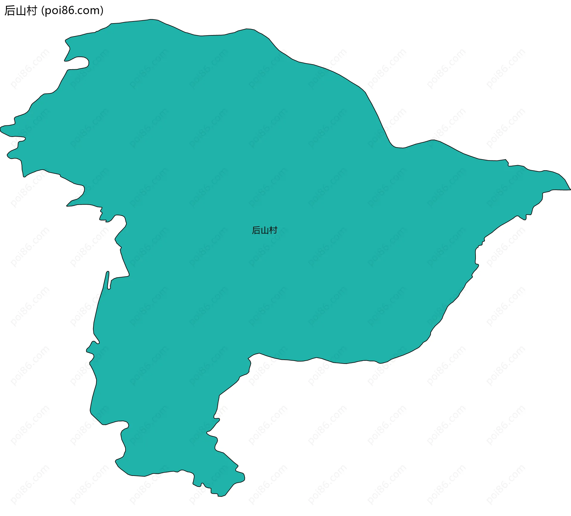 后山村边界地图